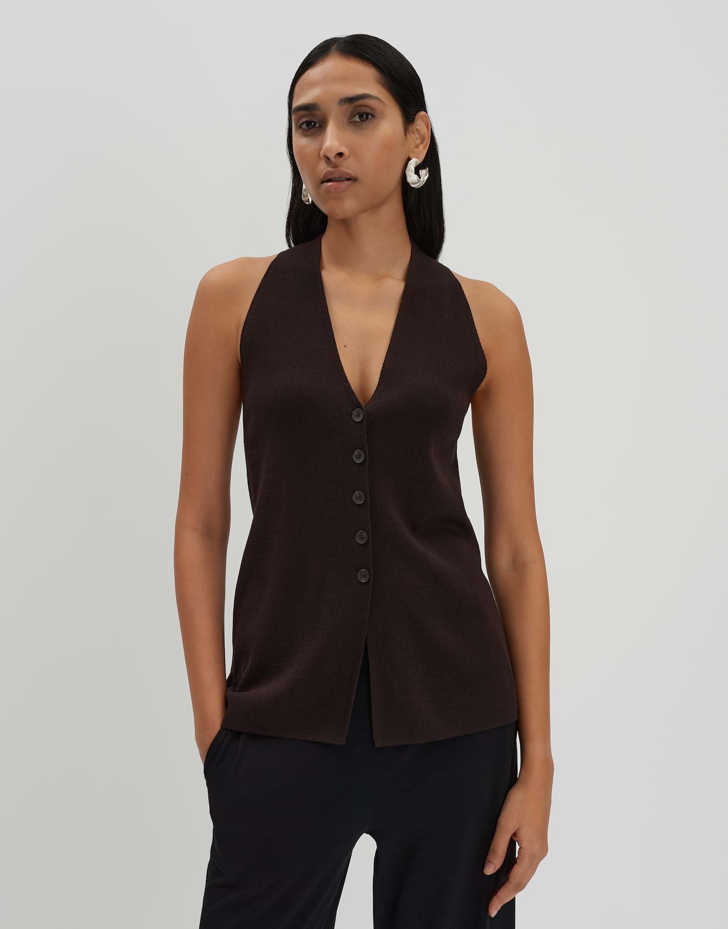 someday Strickweste TABRIELA Slim mit tiefem günstig online kaufen