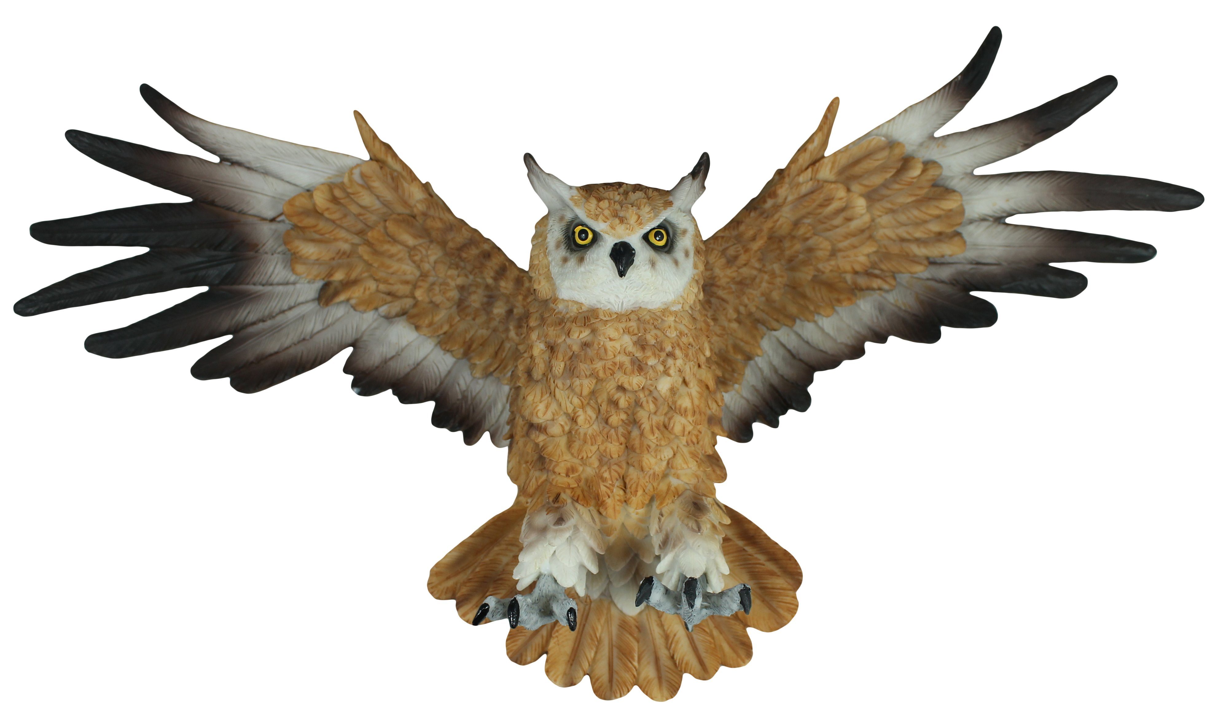 Tierfigur Deko Eule Wanddeko Greifvogel Vogeldeko Garten Dekofigur Tierfigur