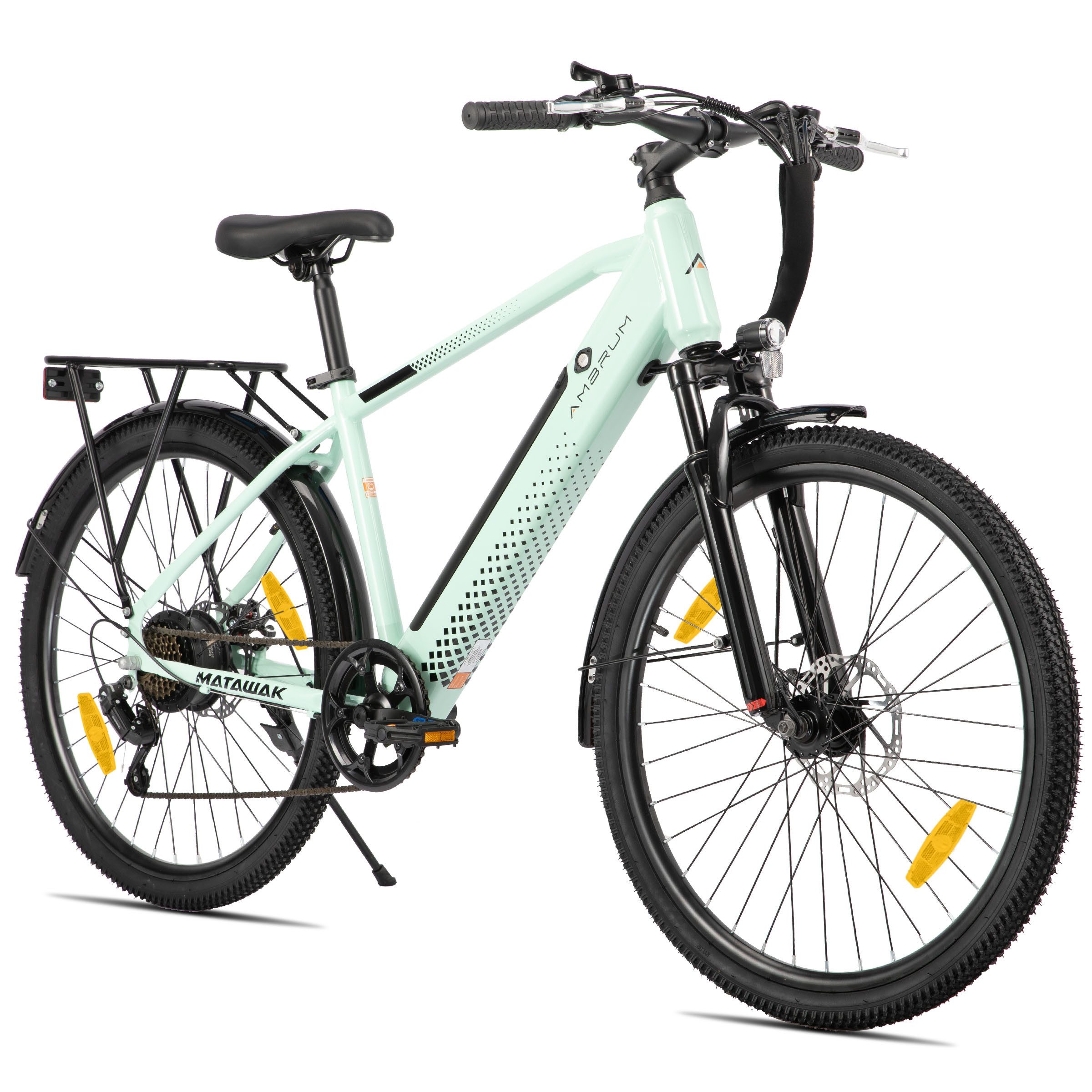 HILAND E-Bike 26" Elektro-Citybike 250W 10,4Ah mit Gepäckträger für Pendeln & Touren, Heckmotor, 374,4 Wh