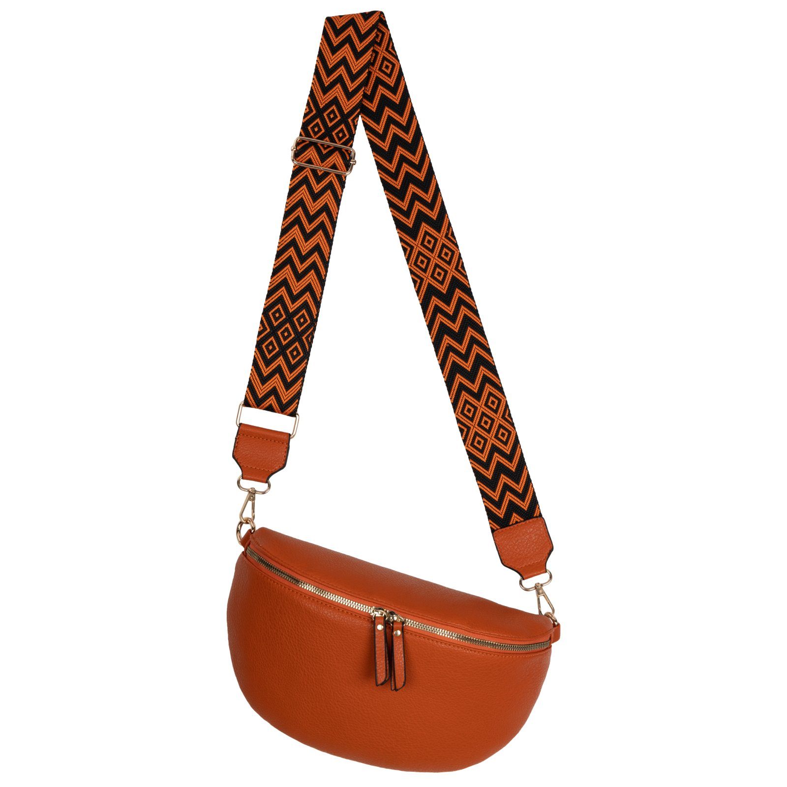 Gürteltasche Bauchtasche Umhängetasche Crossbody-Bag Kunstleder Italy-Design