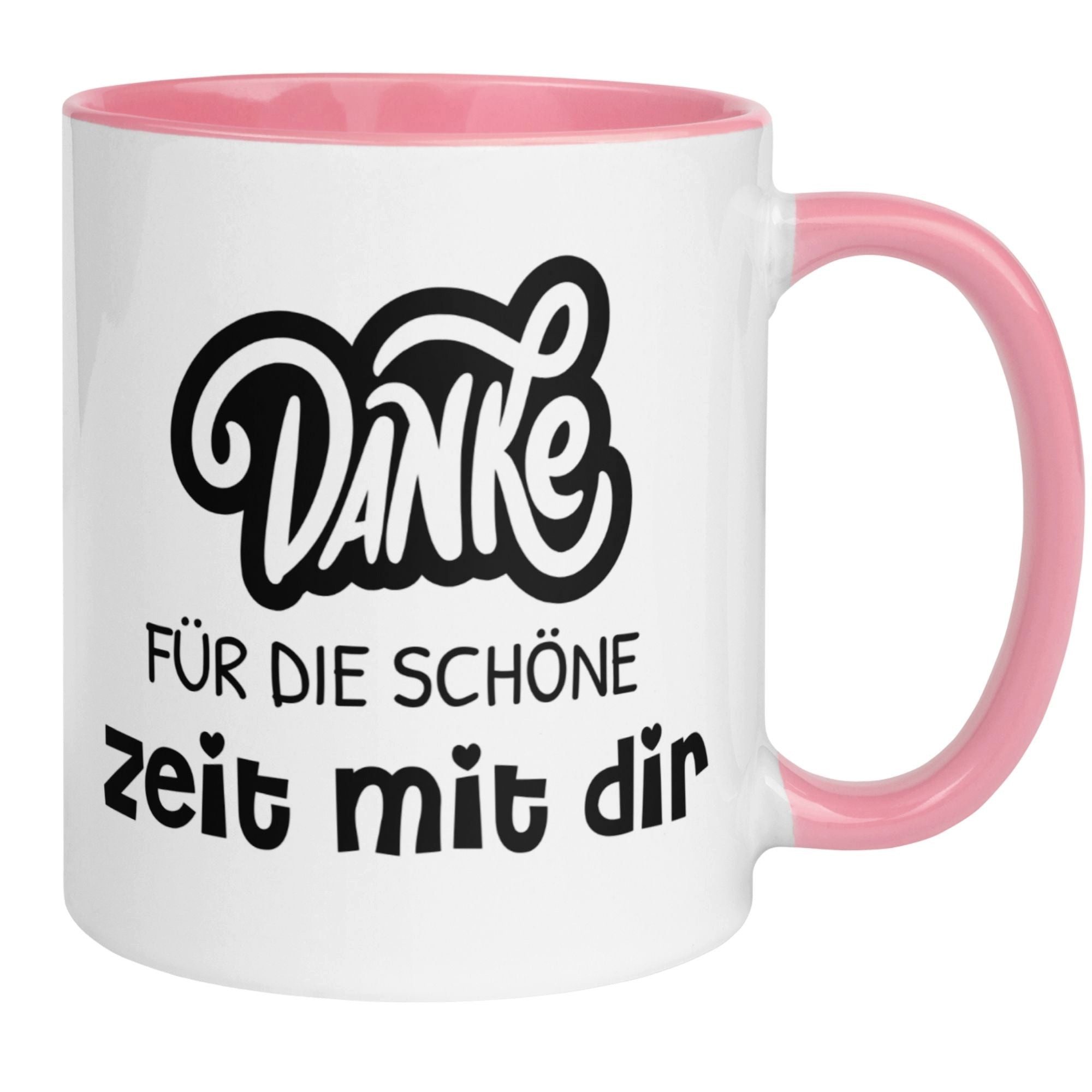 Momentals Tasse Abschied – „Danke für die Zeit mit dir“ – Abschiedsgeschenk Kollegin, Beidseitiger Druck · Links- & Rechtshänder · Spülmaschinenfest