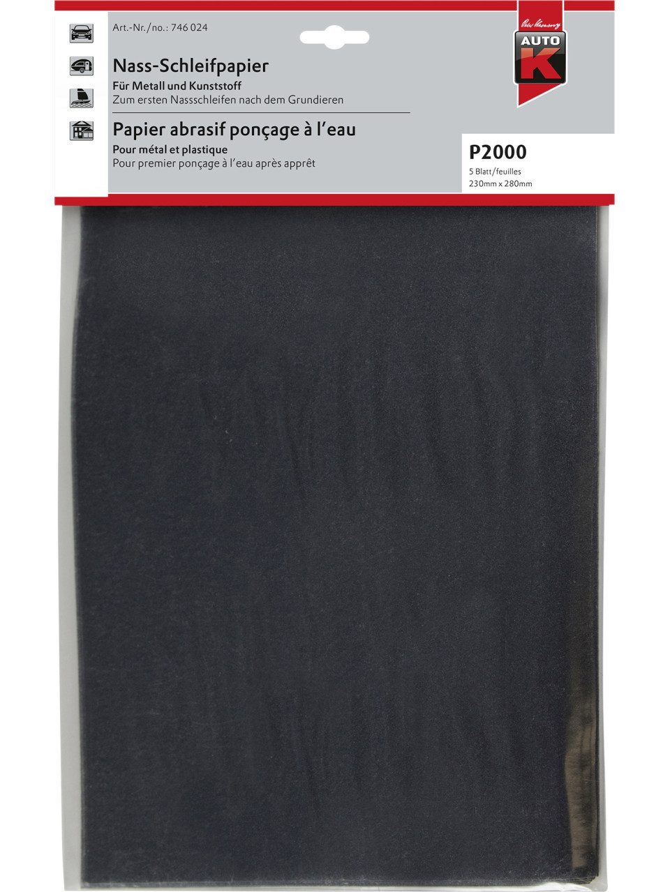Auto-K Schleifpapier Auto-K Nass-Schleifpapier P2000 23x28 23 x 28 cm