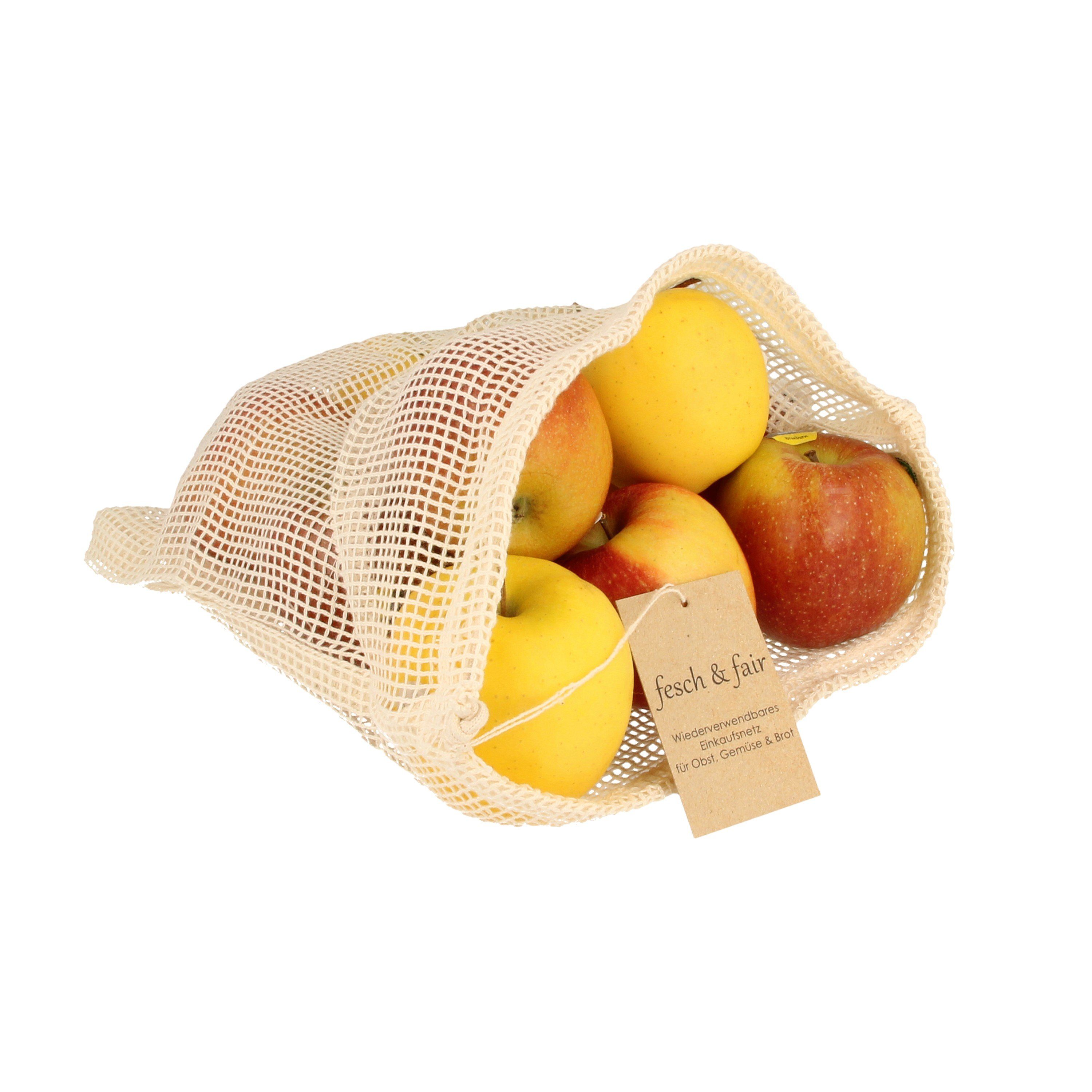 fesch & fair Einkaufsbeutel Obstbeutel Gemüsenetz günstig online kaufen