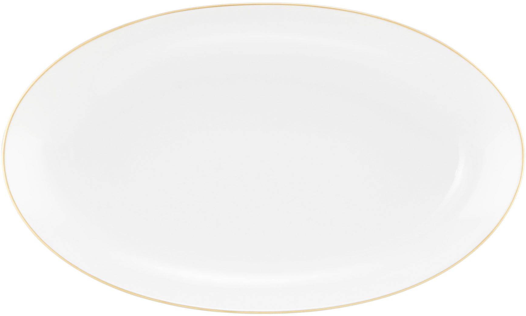 Seltmann Weiden Servierplatte Liberty Goldrand, Porzellan, (1-tlg), Platte oval