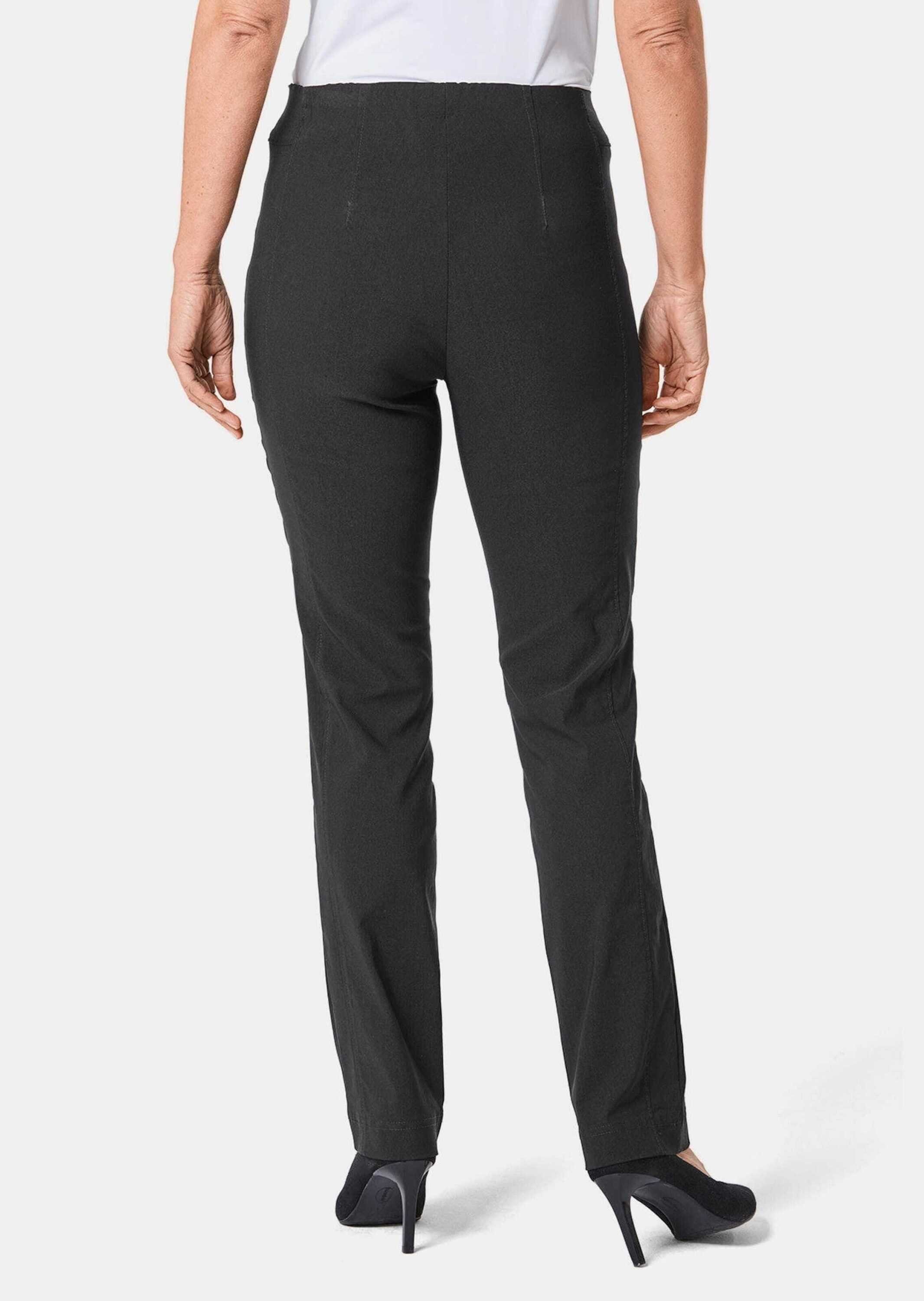 GOLDNER Schlupfhose Kurzgröße: Schlupfhose CARLA in Super-Stretch Bequeme Slim Fit Hose mit Rundumdehnbund und streckender Silhouette