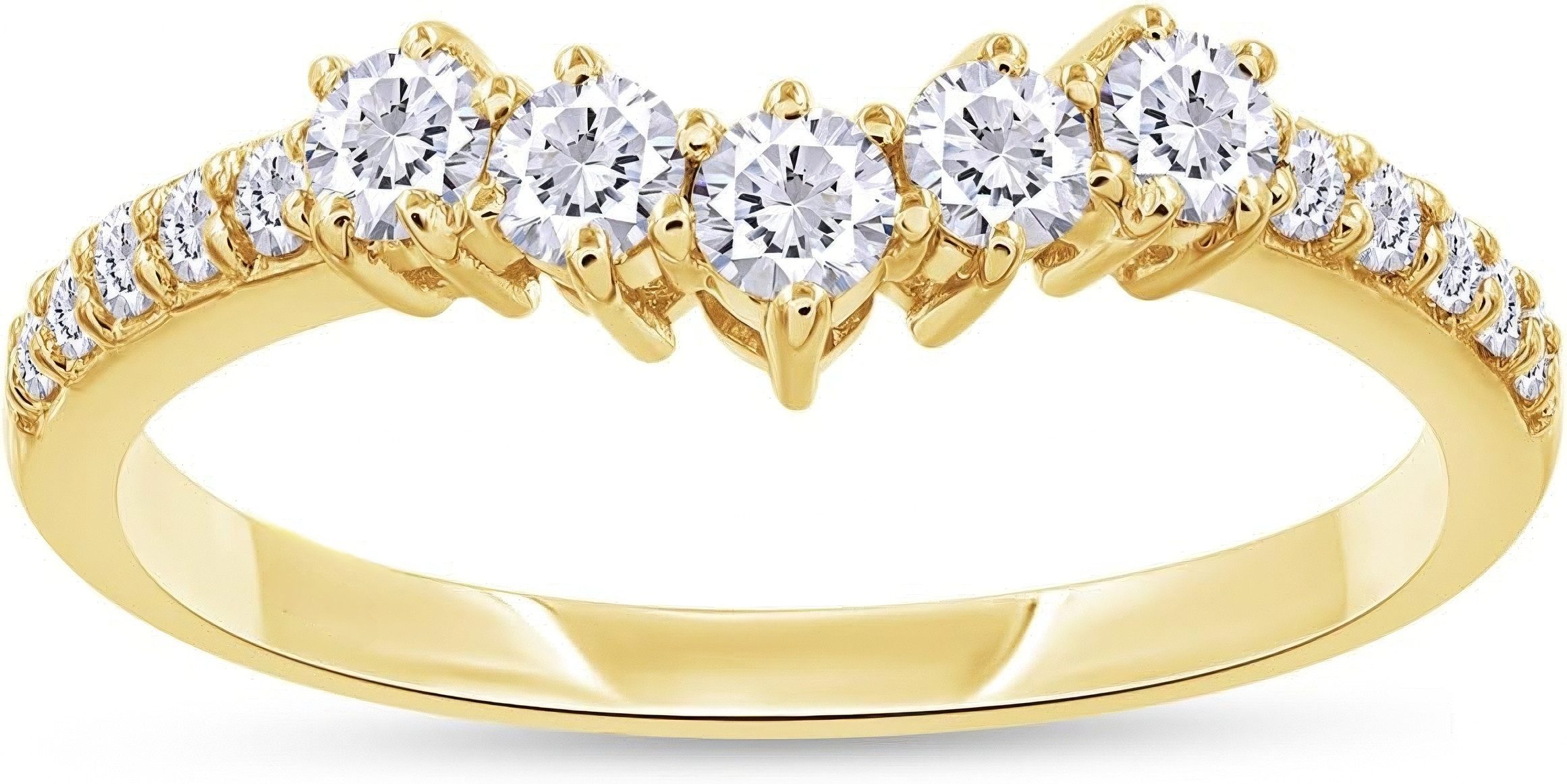 Jumpeak Diamantring d/e vvs/vs Verlobungsring, Ring im Declaration-Stil aus 14K Gold, Geburtstagsgeschenke, Jubiläumsgeschenke, Hochzeitsgeschenke