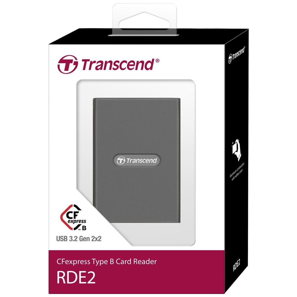 Speicherkartenleser Transcend RDE2 Externer Speicherkartenleser USB-A (USB 3.2 Gen 2), Co