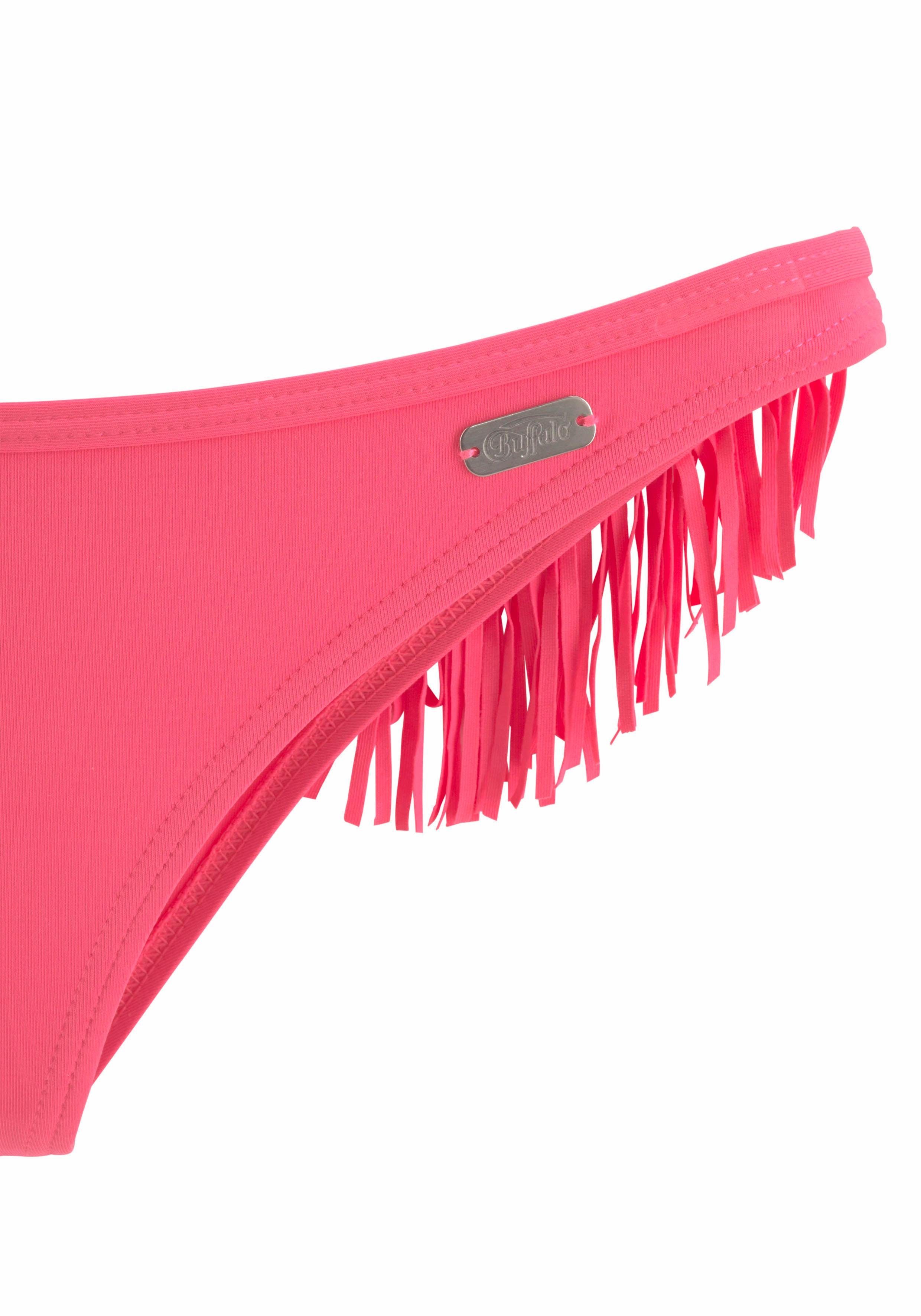 Buffalo Bikini-Hose Happy in knapper Brasilien-Form mit Fransen