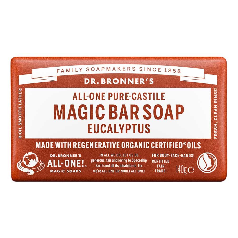 Dr. Bronners Handseife Eukalyptus - Stückseife All-One Magic Bar Soap 140g