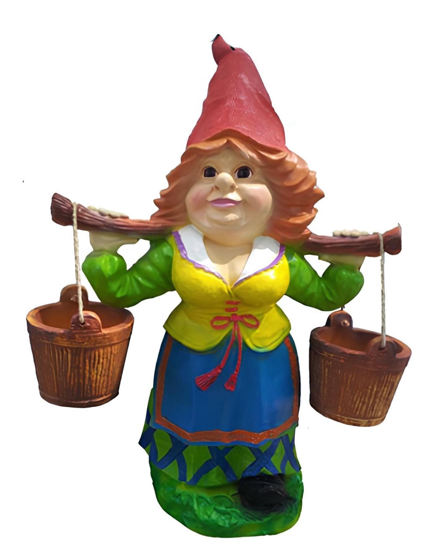 JVmoebel Gartenzwerg Gartenfigur Frau mit Gießkanne aus wetterfestem Polyresin, (Skulptur A371-73cm), Made in Europa