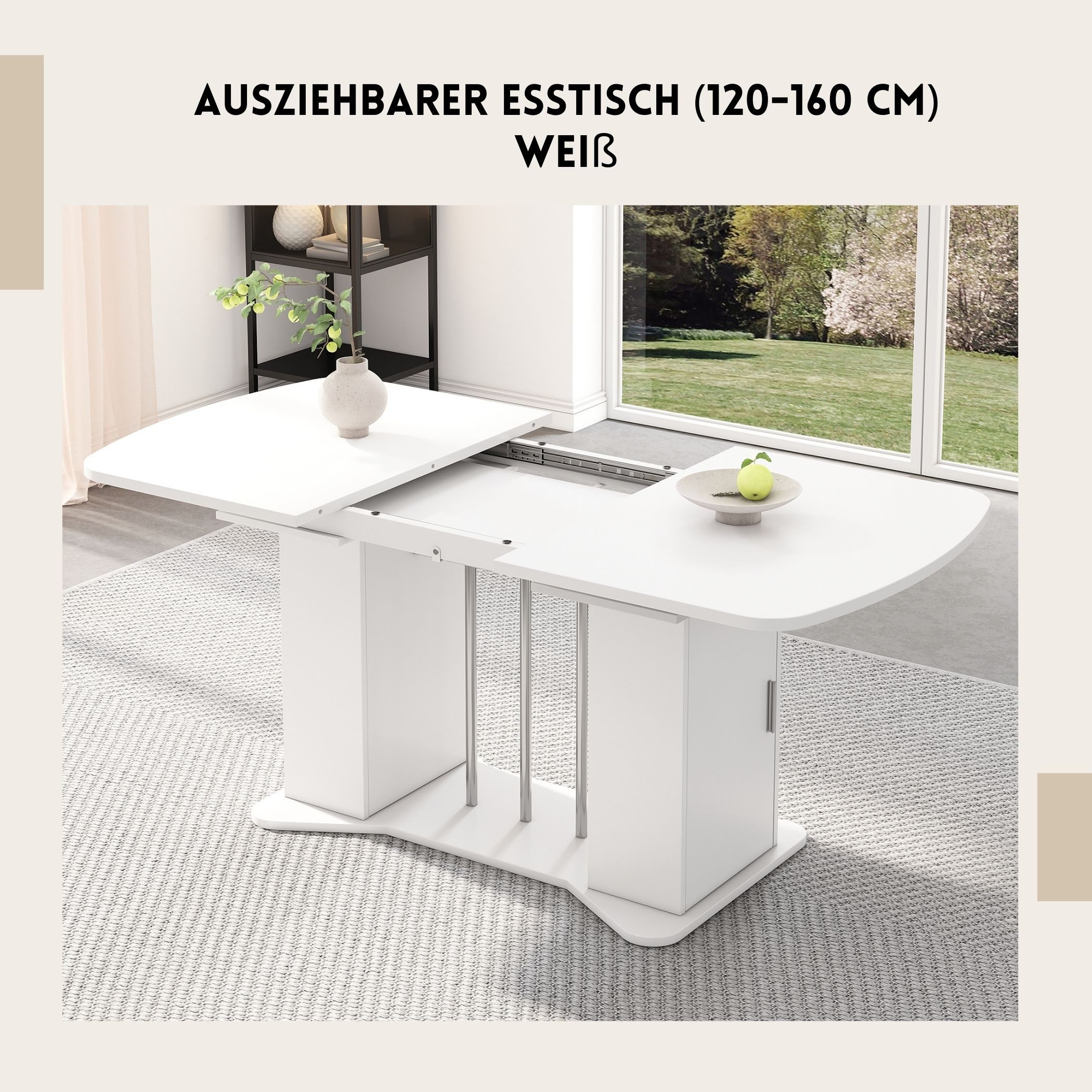 SeedWave Esstisch Ausziehbarer Esstisch (120-160 cm), günstig online kaufen