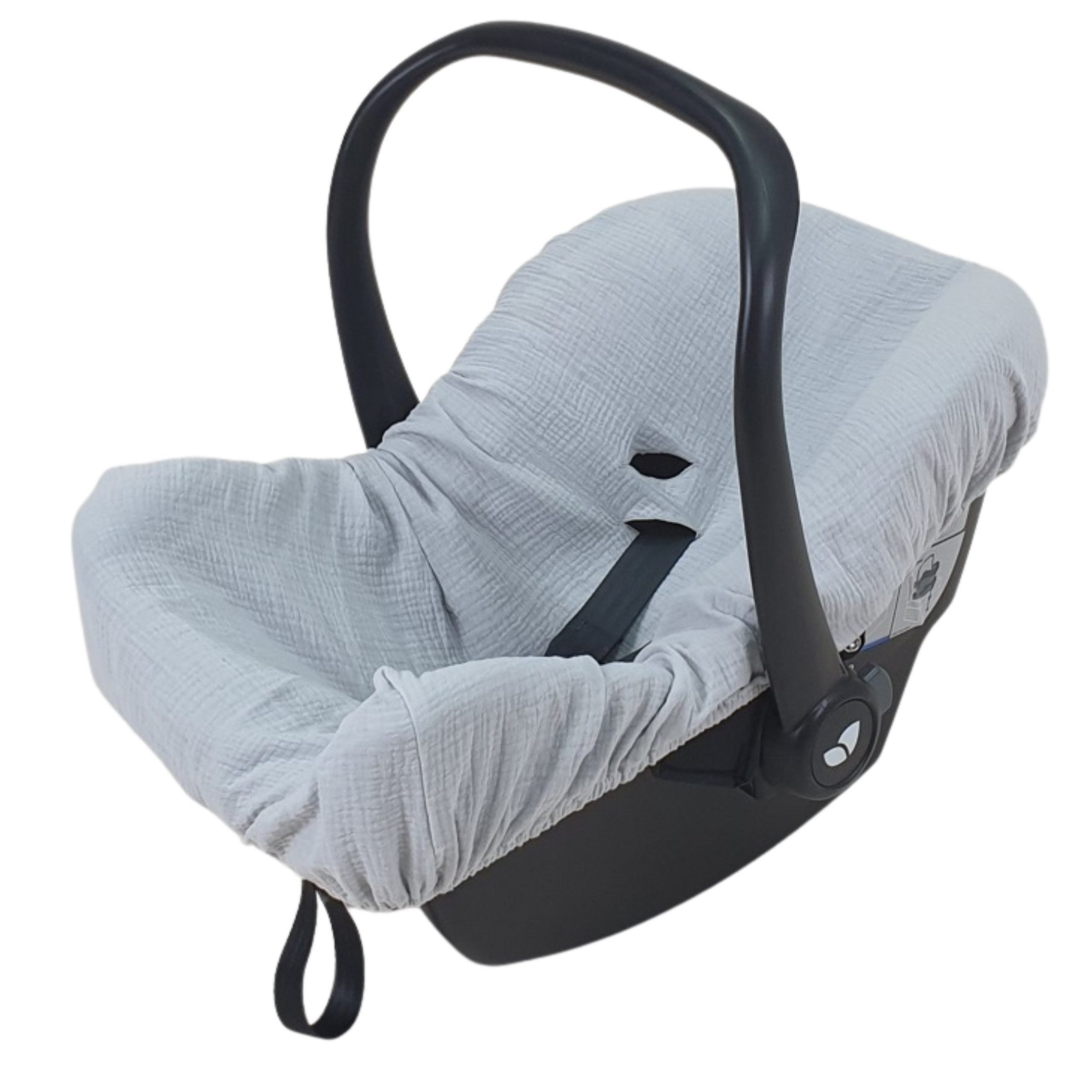 Babymajawelt Kindersitzbezug Babyschale Bezug Musselin - Autokindersitz Schonbezug, Baumwolle, Milbenschutz, Gummizug - Schutz für Babyschale