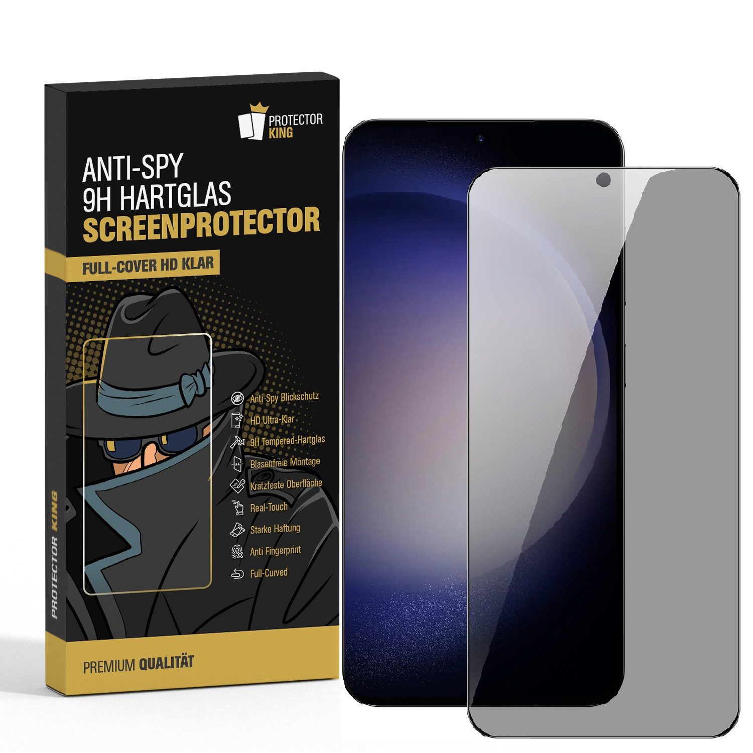Protectorking Schutzfolie 3x Blickschutz 9H Panzerhartglas für Xiaomi Redmi Note 13 Pro Plus 5G, (3-Stück), echtes Tempered 9H Panzerglas Privacy Anti-Spy