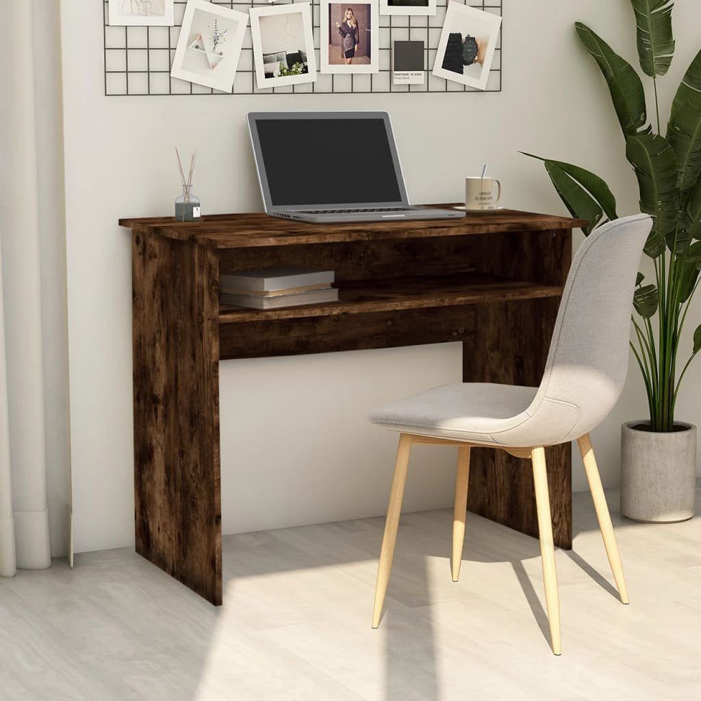 furnicato Schreibtisch Räuchereiche 90x50x74 Holzwerkstoff cm