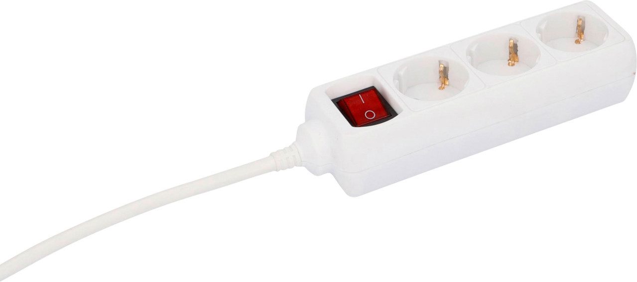 Trend Line Unitec Steckdosenleiste 3-fach 1,4m mit Steckdosenleiste, Berührungsschutz