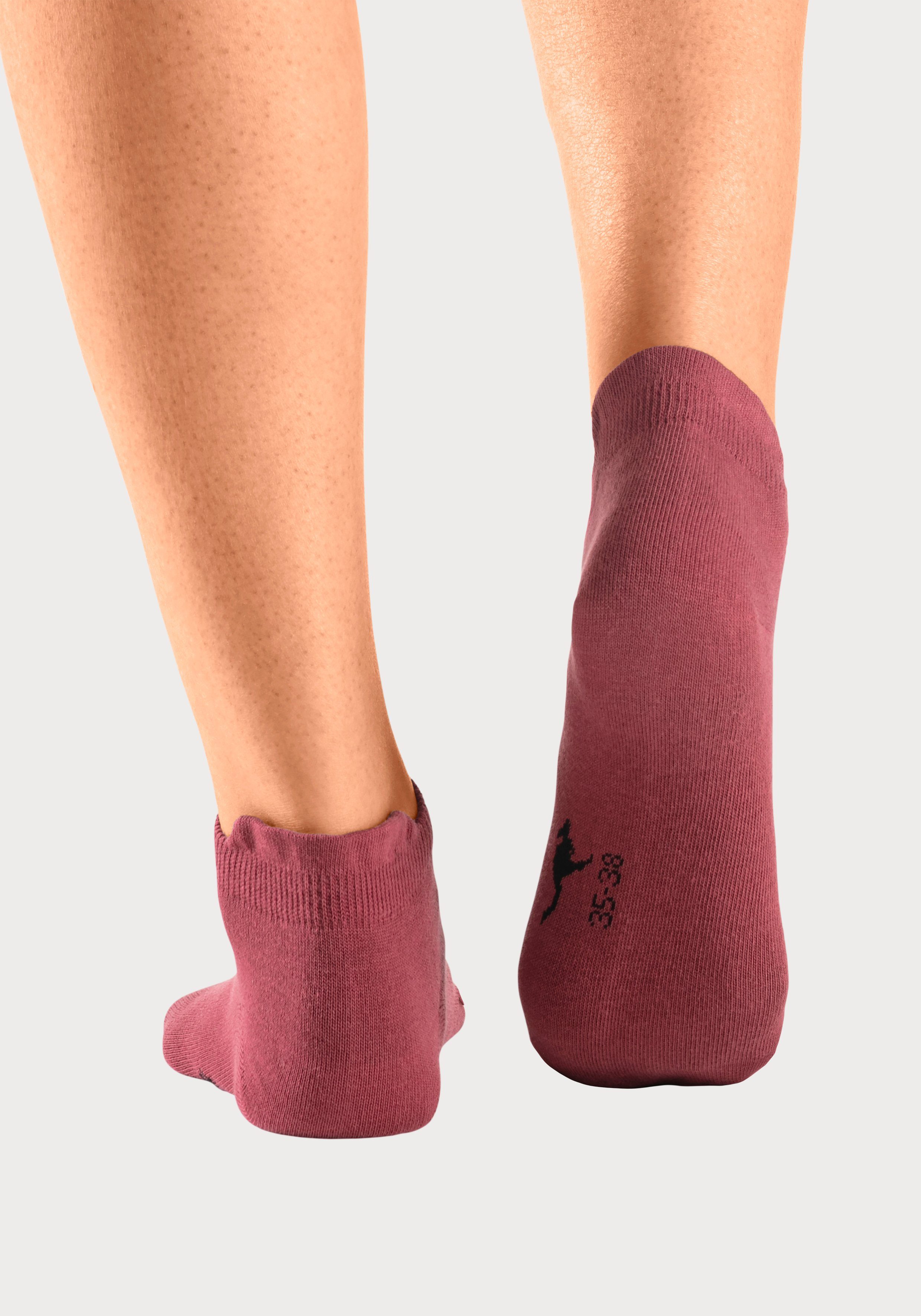 KangaROOS Sneakersocken Damen Sneaker Socken, Sportsocken, Sommer Basic (Packung, 10-Paar, Großpackung) mit verlängertem Bündchen hinten