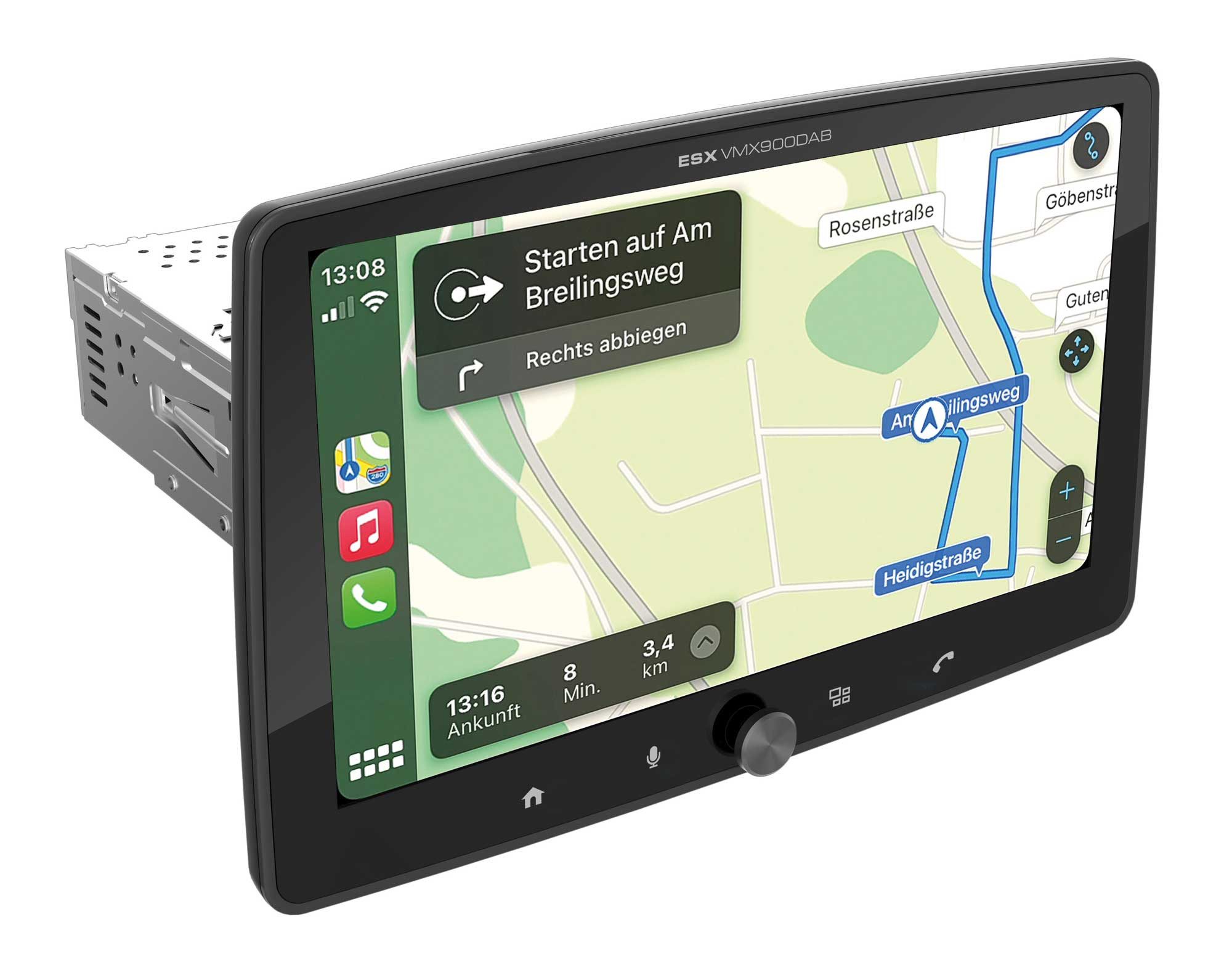 ESX ESX VISION VMX900DAB, Universal 1-DIN Multi-Angle Media Moniceiver Autoradio (RDS, AM/FM Radio, Animiertes Display, Freisprecheinrichtung, 1 DIN)