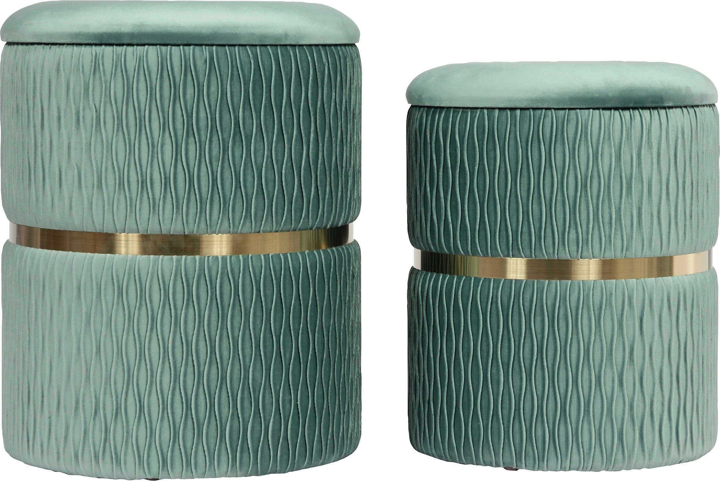 Kayoom Sitzhocker Hocker Milas 2er-Set, Praktischer und versteckter Staurau günstig online kaufen