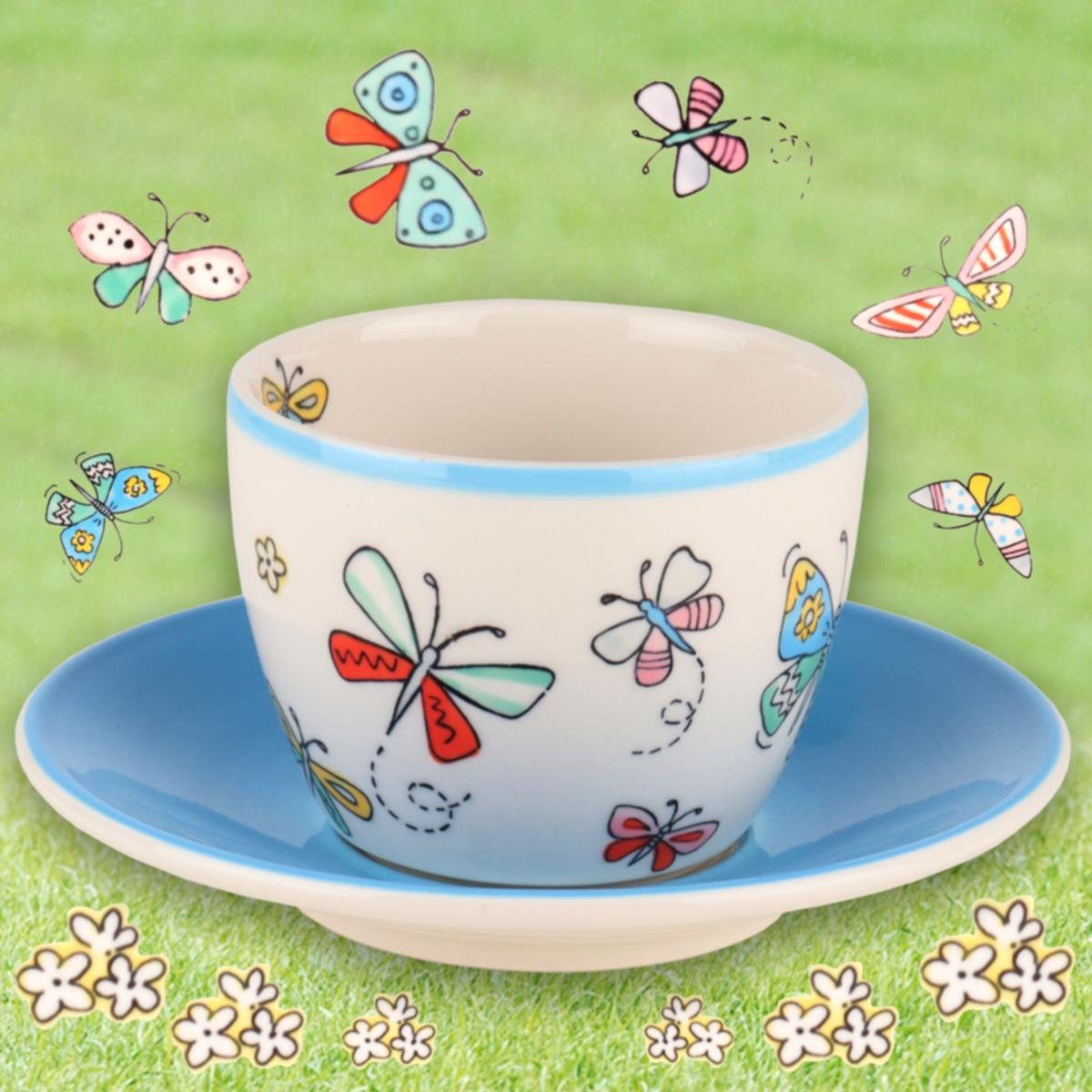 Keramik Mila Untere Mila Cappuccino-Tasse mit Keramik Summer Beauty, Cappuccinotasse
