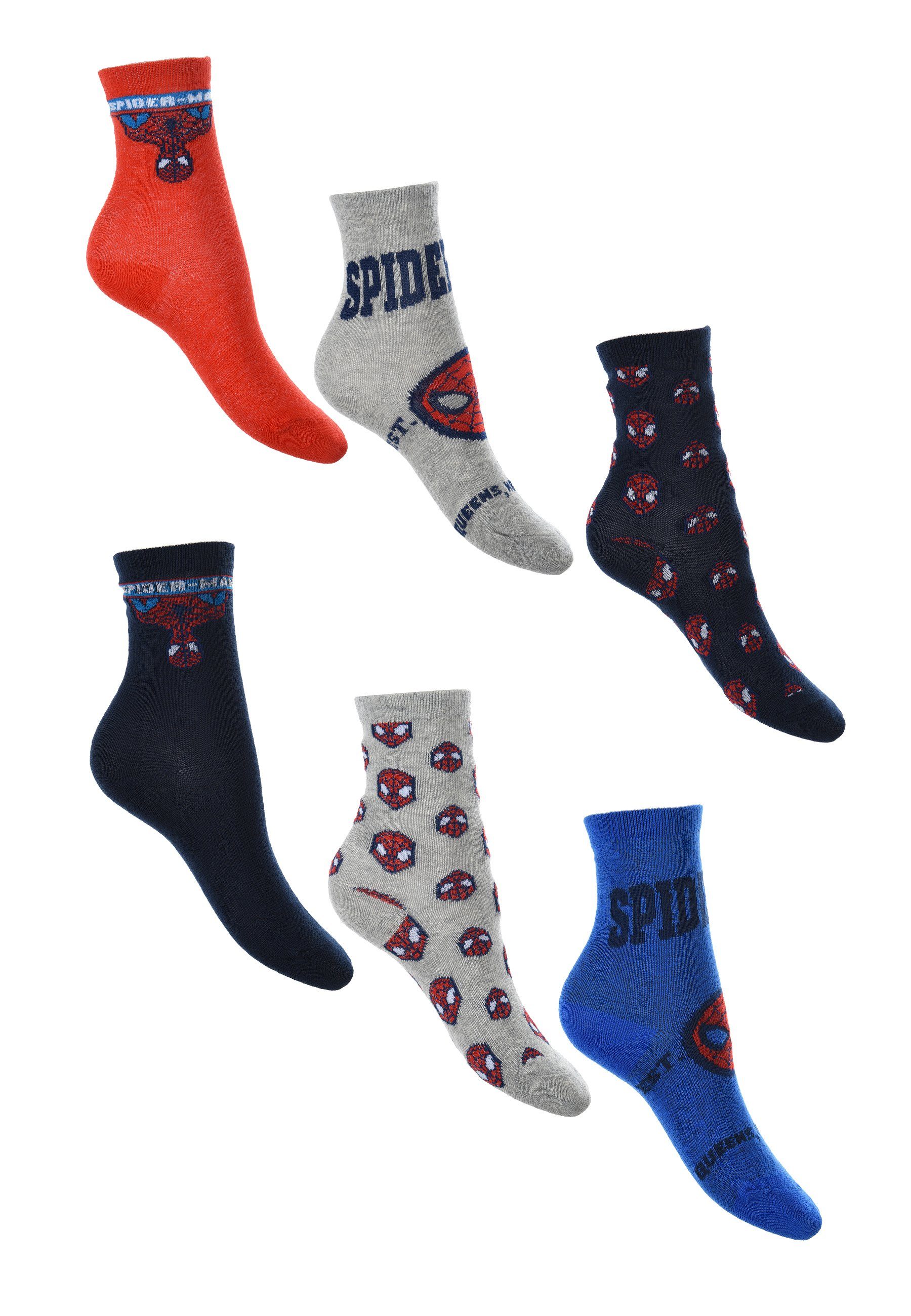 Strümpfe Spiderman Kinder Socken (6-Paar) Socken Jungen