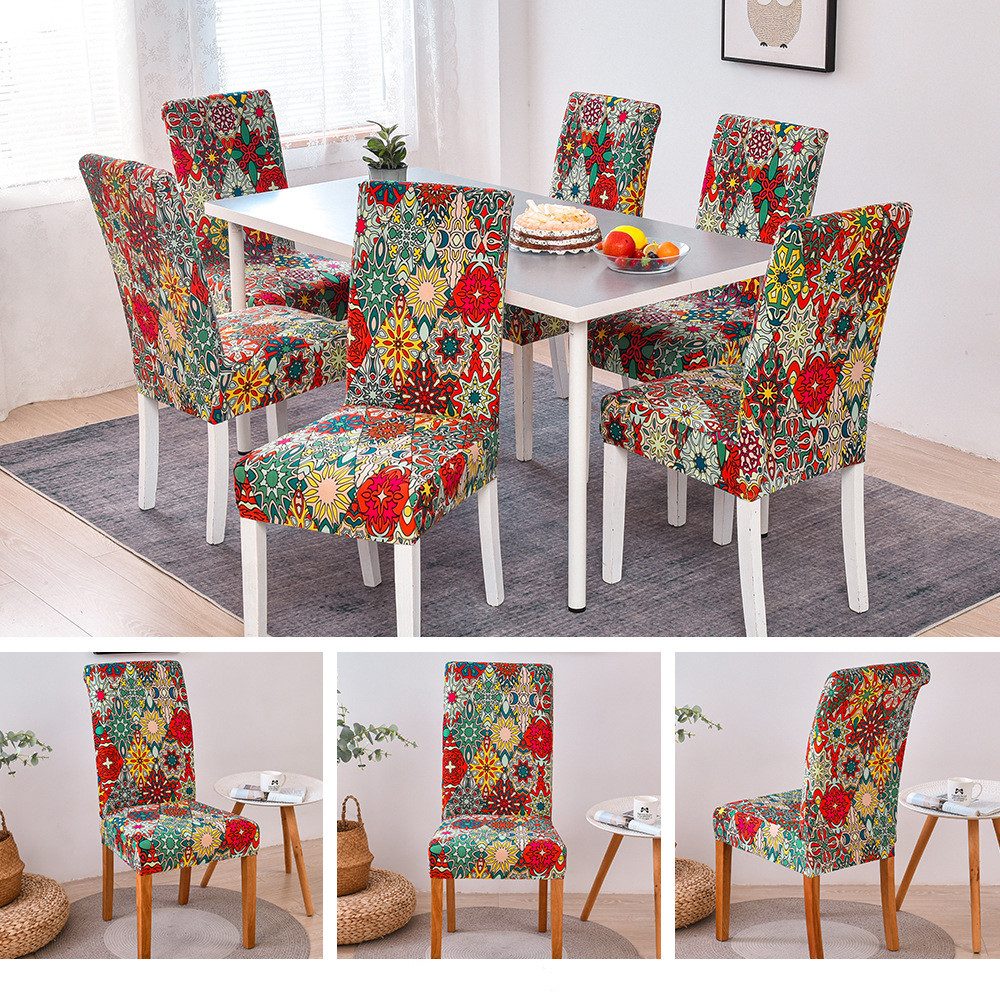 Coonoor Stuhlhusse Elastische Moderne Bedruckte Stuhlhussen Stretch Abnehmb günstig online kaufen