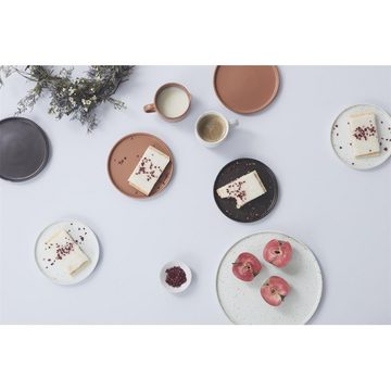 OYOY Dessertteller Inka 2er Set, Grau Porzellan16 cm Speiseteller Skandinavisches Design