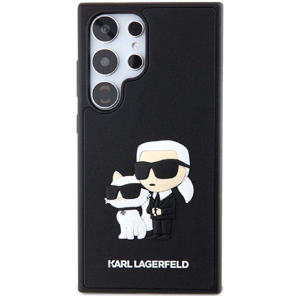 KARL LAGERFELD Handyhülle Case Galaxy S24 Ultra 3D Kunststoff schwarz 6,8 Zoll, Kantenschutz