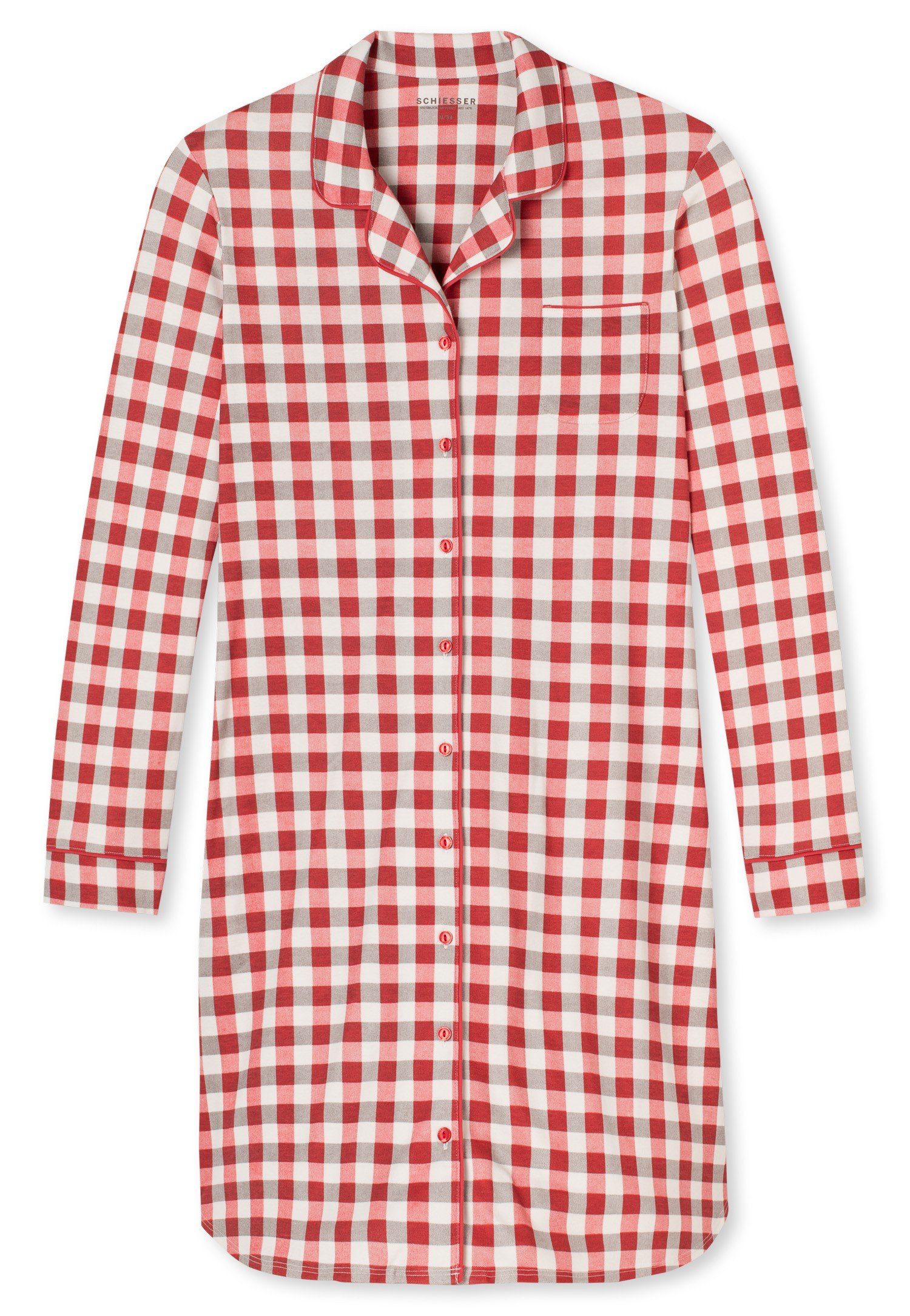 selected Nachthemd, 95 Sleepshirt cm 1-tlg., premium Schiesser 1/1 Nachthemd Schlafanzug, Arm, Set) Damen (Set,