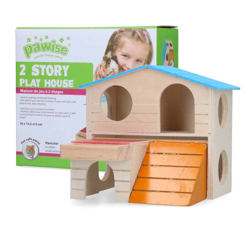 Pawise Kleintierkäfig Colorful 2 STORY HOUSE