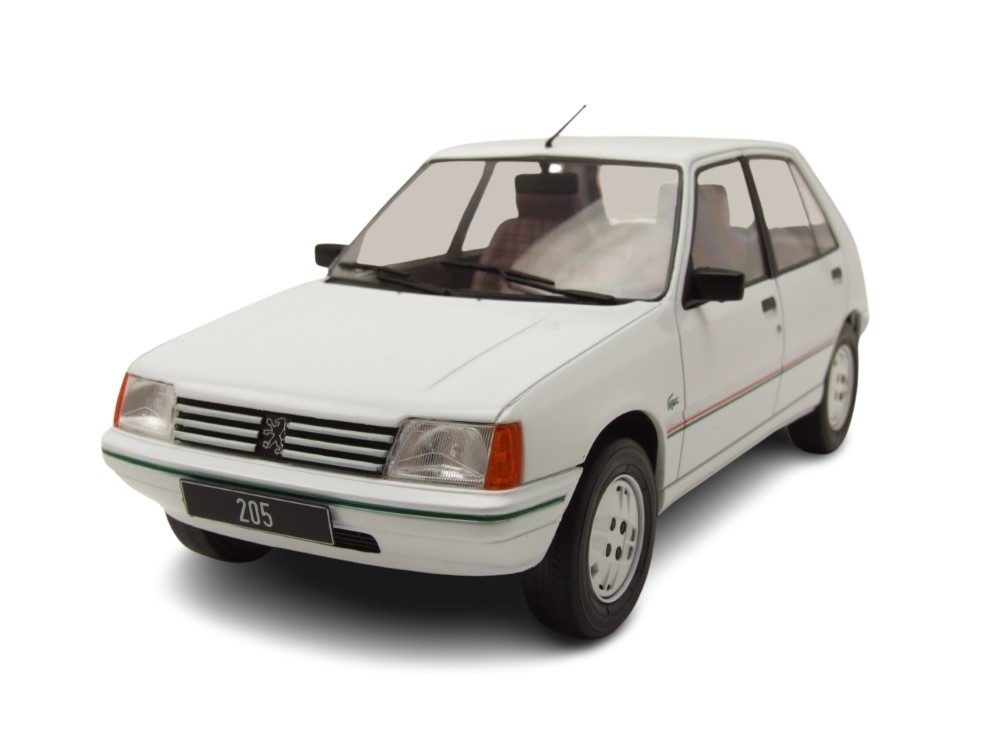 MCG Modellauto Peugeot 205 1984 weiß, Maßstab 1:18