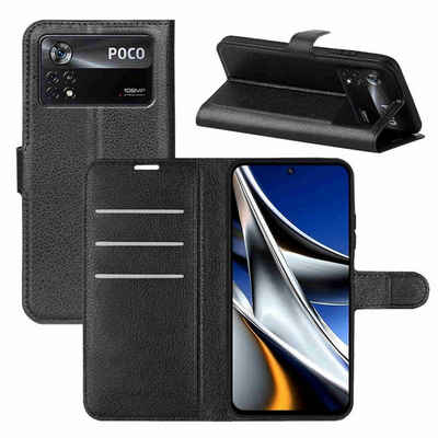 Wigento Handyhülle Für Xiaomi Poco X4 Pro 5G Handy Tasche Wallet Premium Schutz Hülle Case Cover Etuis Neu Zubehör