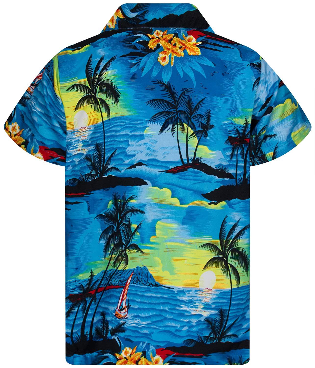 King Kameha Hawaiihemd Surf Kids Funky Hawaii-Hemd Kinder Kurzarm Front-Tasche Unisex