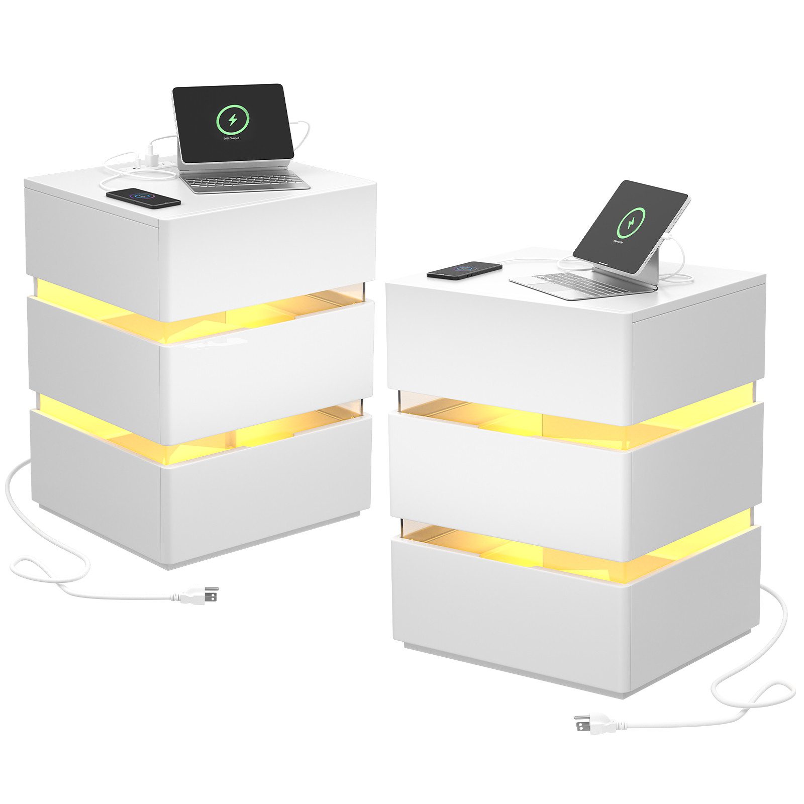 VINGLI Nachttisch RGB LED mit Ladefunktion günstig online kaufen