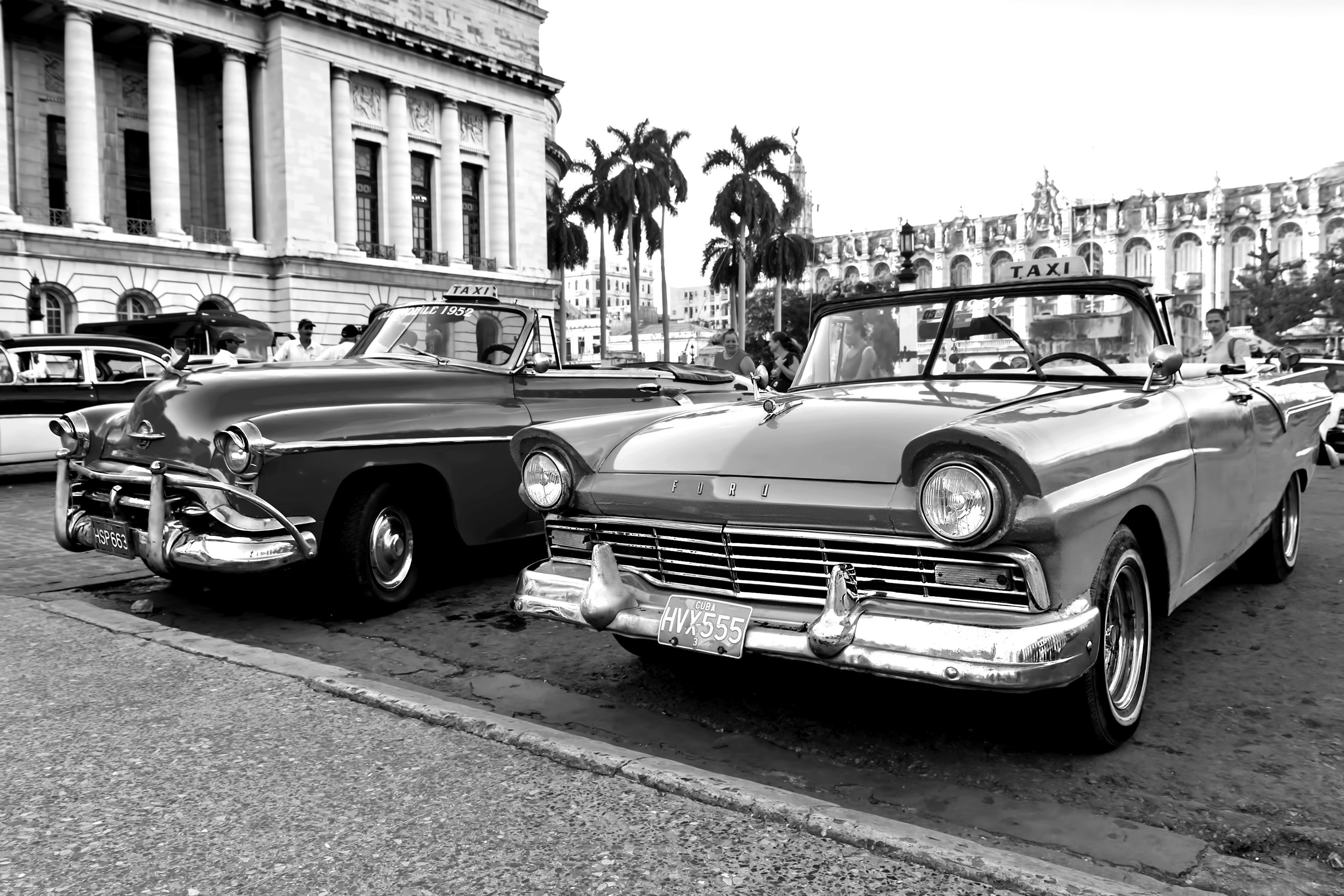 Fototapete Autos Schwarz & Weiß