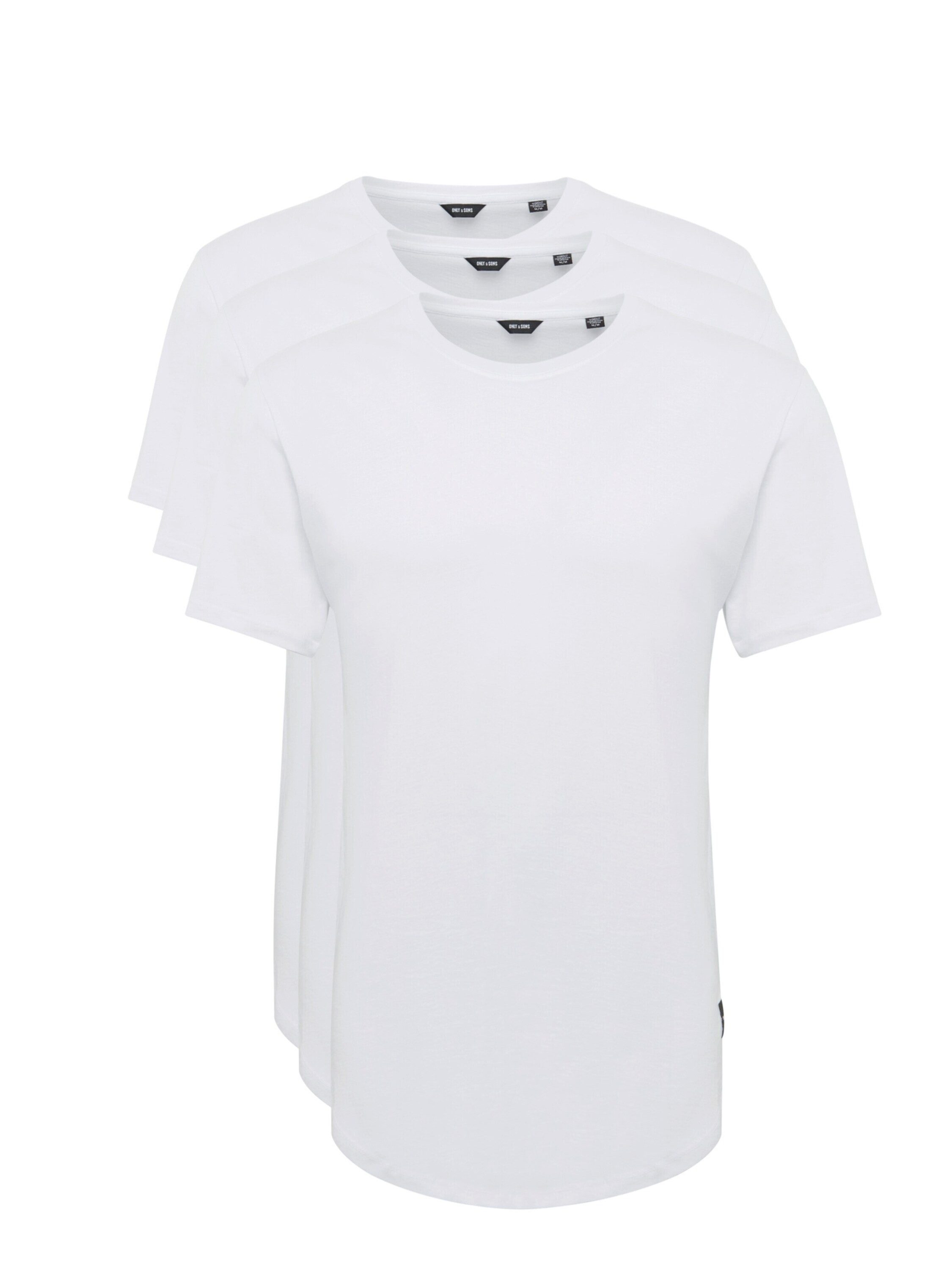 ONLY & SONS Rundhalsshirt "ONSMATT LONGY SS TEE 3-PACK", (Packung, 3 tlg.) günstig online kaufen