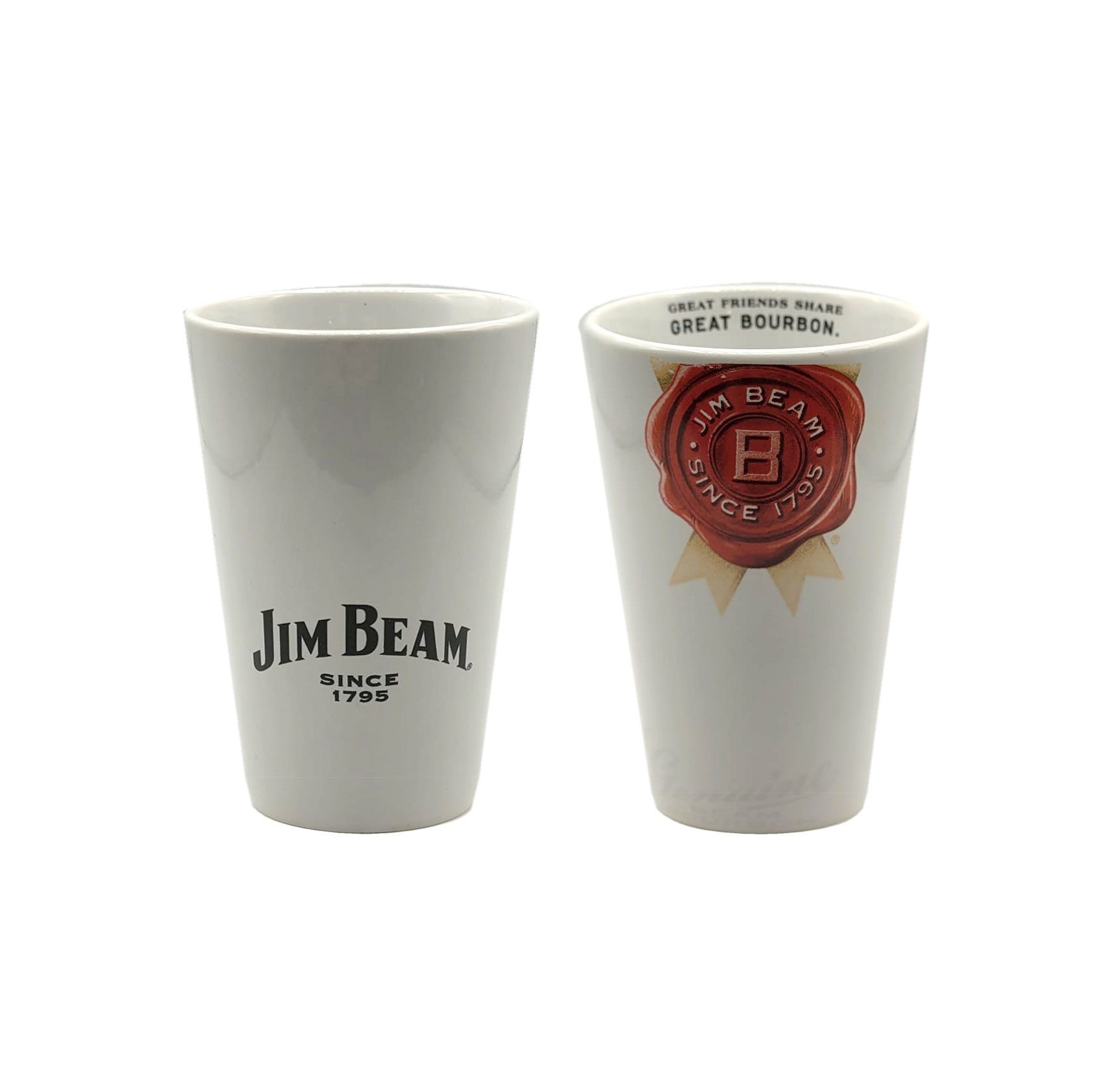 Gläser-Set Jim Beam einzelner Tasse Becher Glas 3x Stücke Vorderseite / Rückse