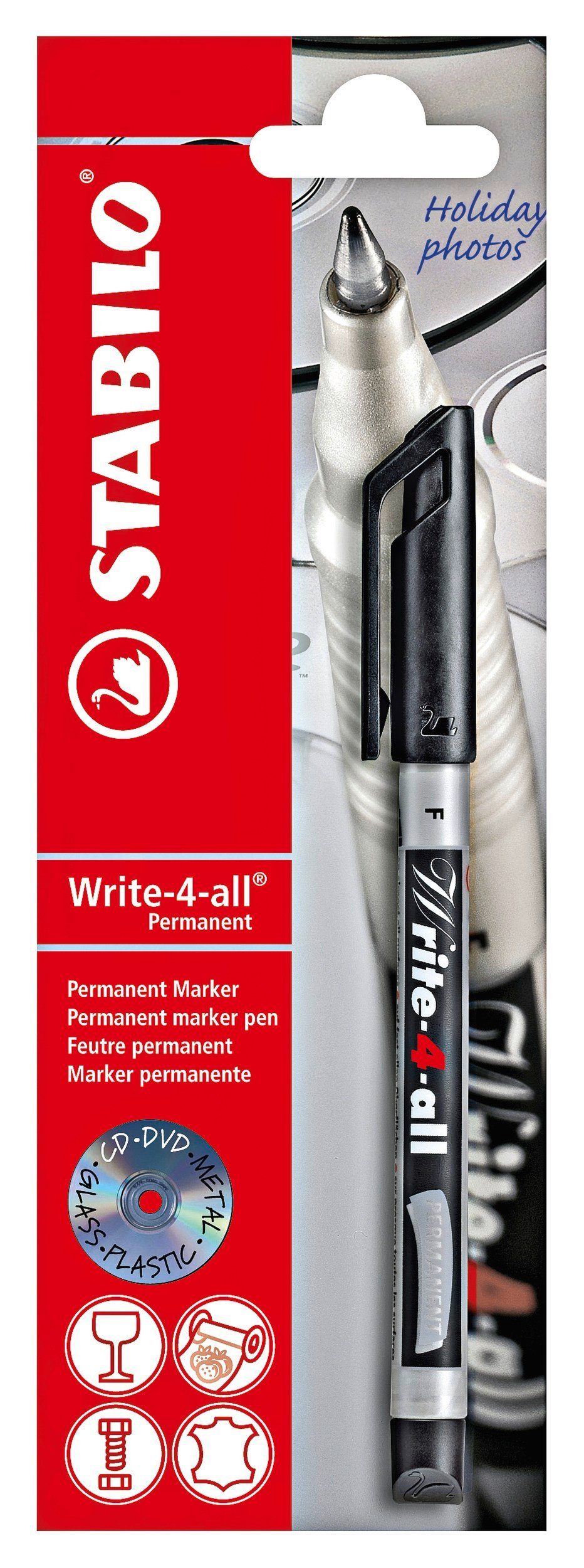STABILO Marker Permanent Marker write-4-all schwarz