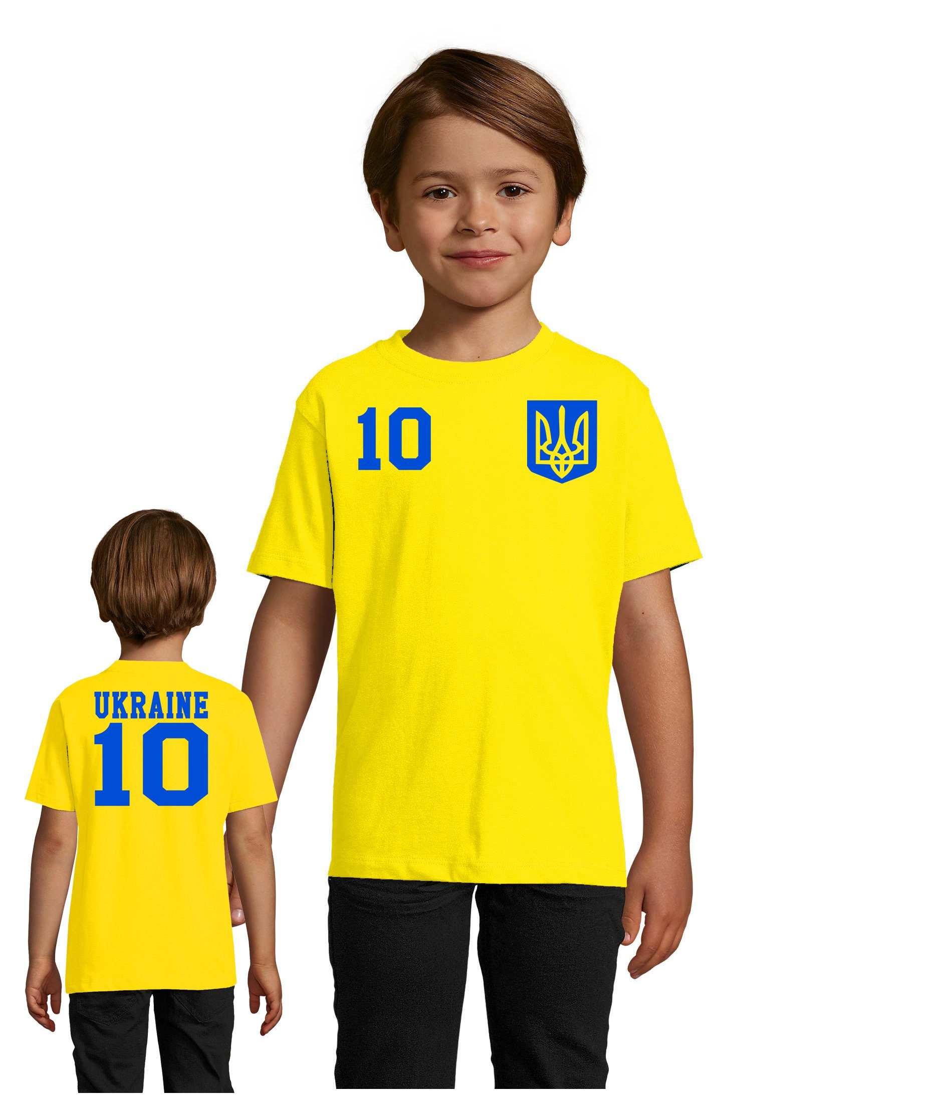 Blondie & Brownie T-Shirt Kinder Ukraine Ukraina Sport Trikot Fußball Meister WM Europa EM