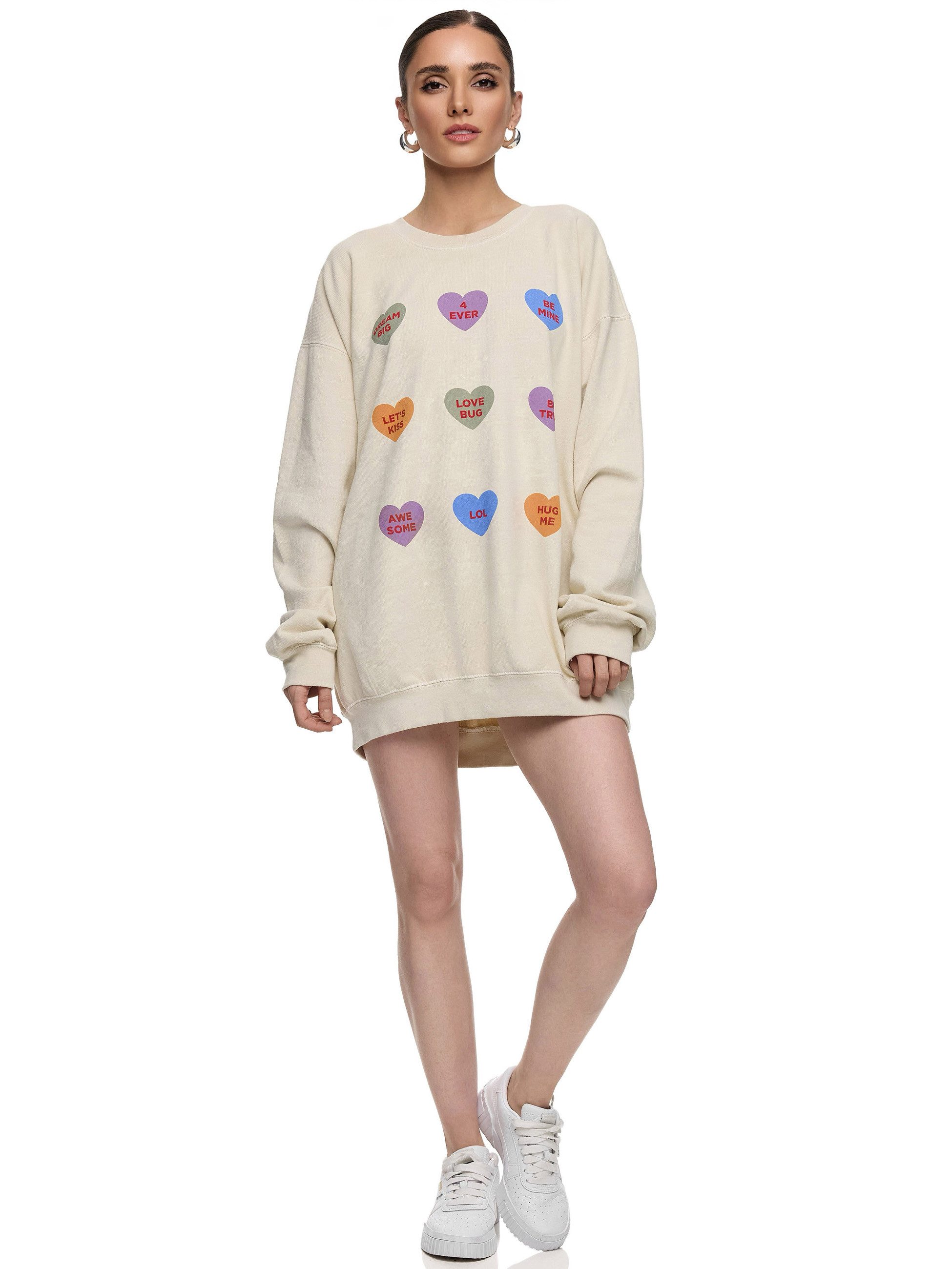 Worldclassca Sweatshirt Worldclassca Oversized Sweatshirt LOVE Print Langar günstig online kaufen