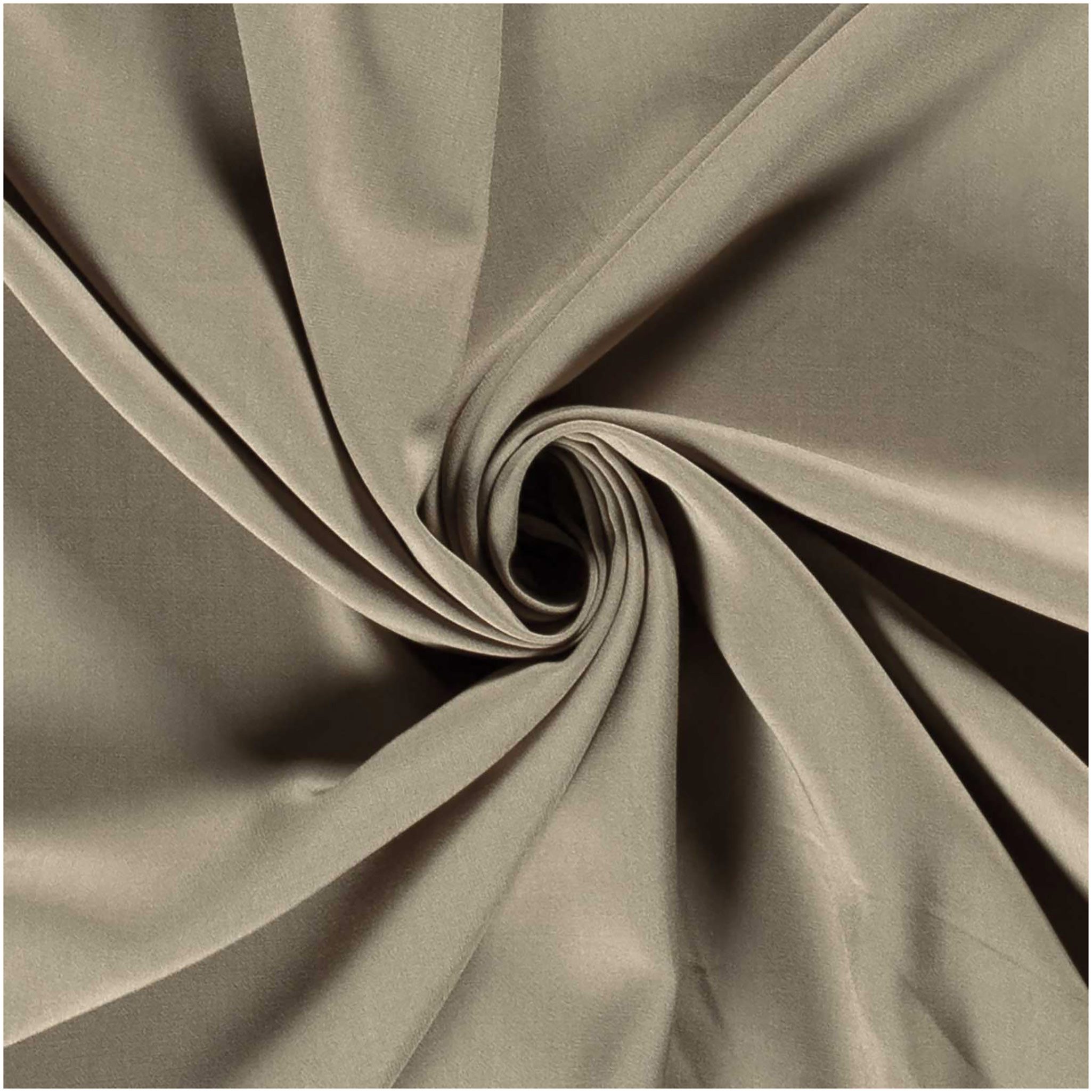 maDDma Stoff Viskose-Popeline (Bambus-Zellstoff) unifarben Fahenrtuch ab 0,5x1,45m, 054 - macchiato
