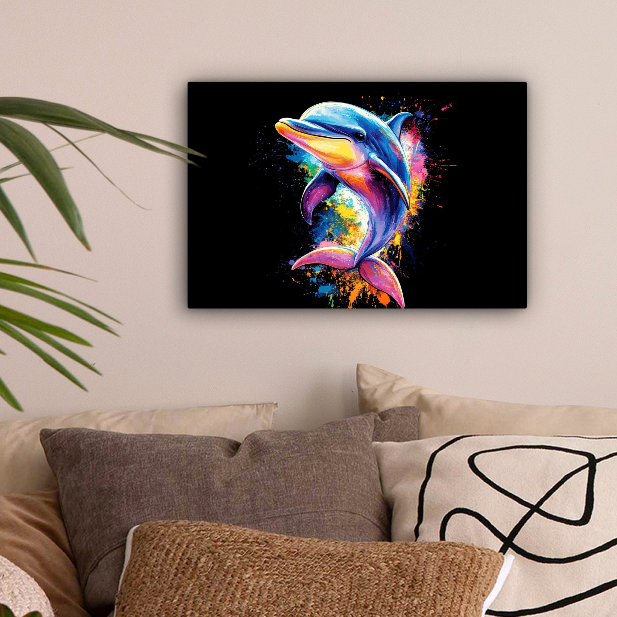 OneMillionCanvasses® Leinwandbild Graffiti - Tier - günstig online kaufen