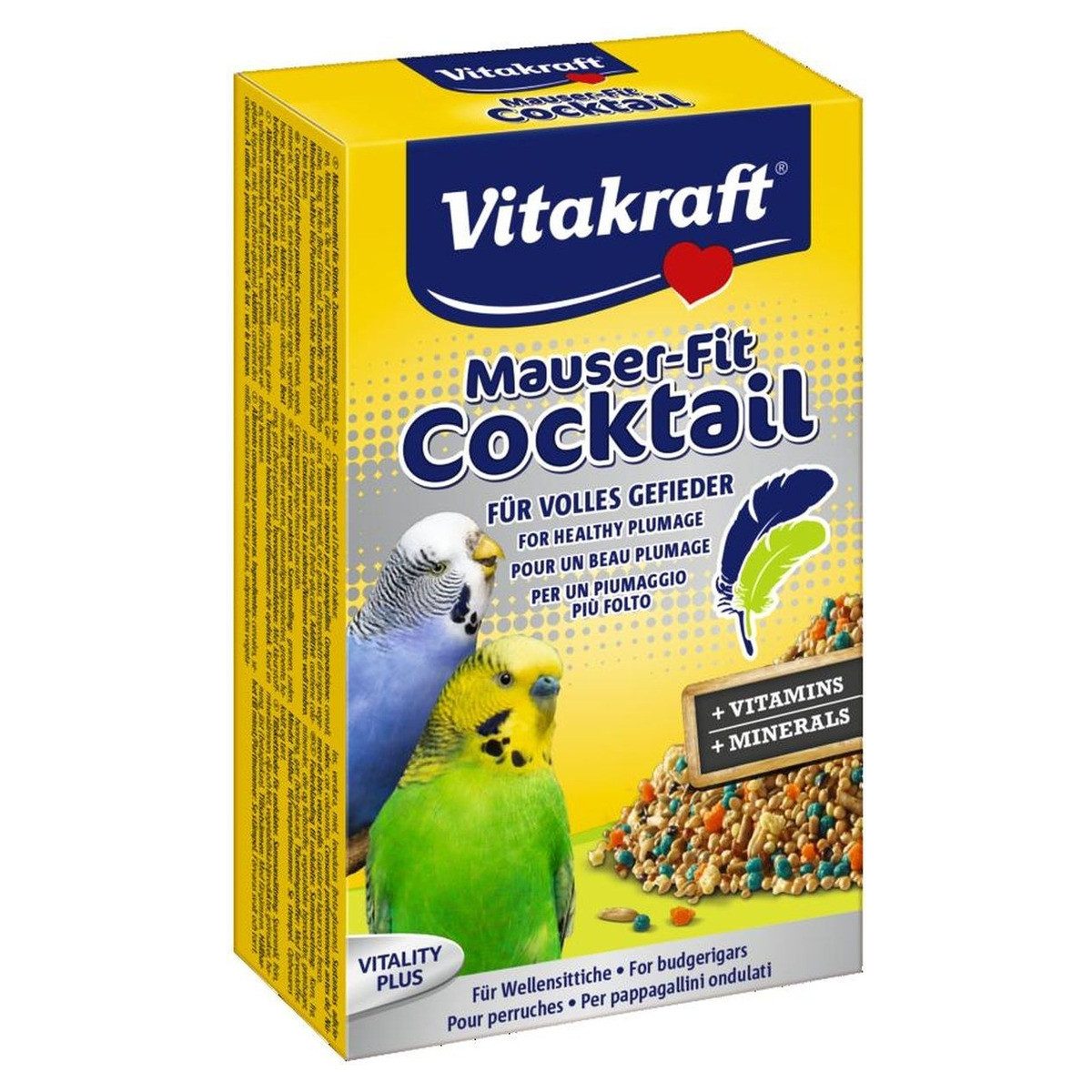 Vitakraft Mauser-Fit Cocktail für Wellensittiche 200 g, Nahrungsergänzungsmittel für: Vogel von Vitakraft