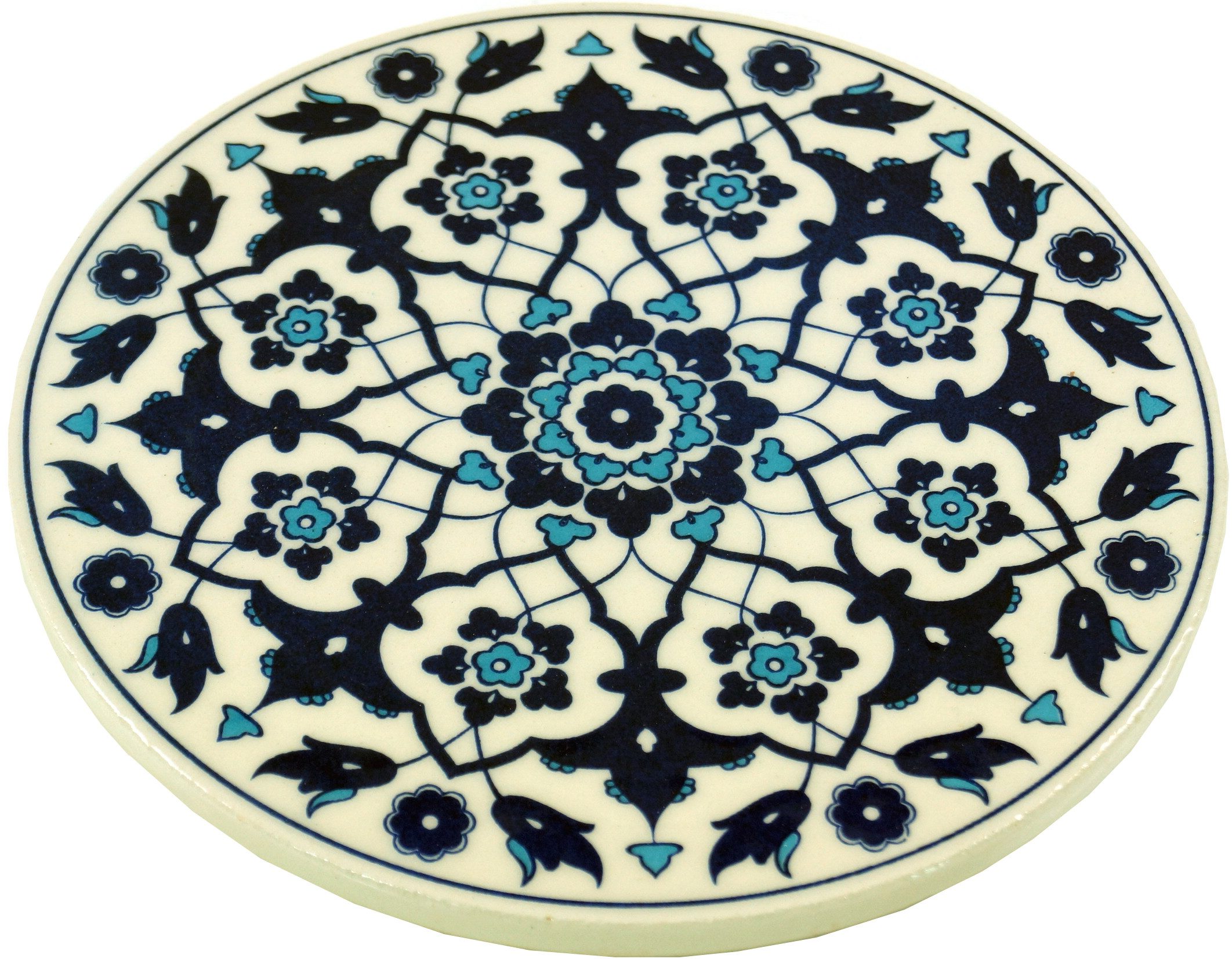 Guru-Shop Dekotablett Orientalischer Keramikuntersetzer, runder..