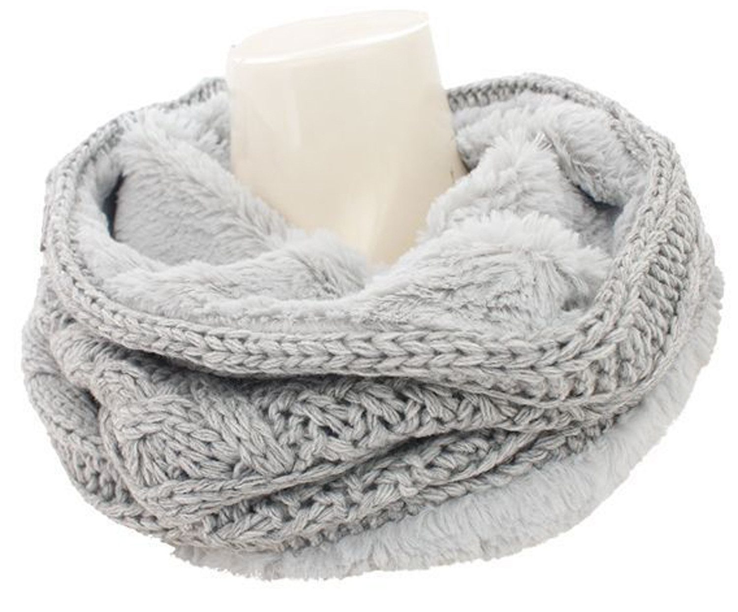 chic4home Loop Winter Weave, (1-St. 1-teilig), Damen Loop-Schal ca.30x80cm mit Wendemöglichkeit