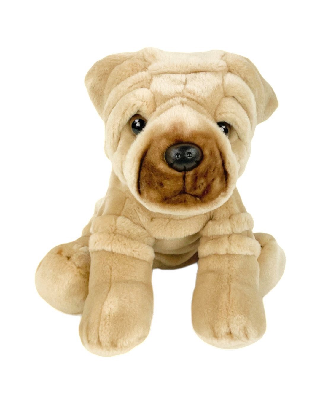 Teddys Rothenburg Kuscheltier Hund Shar Pei beige sitzend 30 cm Plüschhund günstig online kaufen