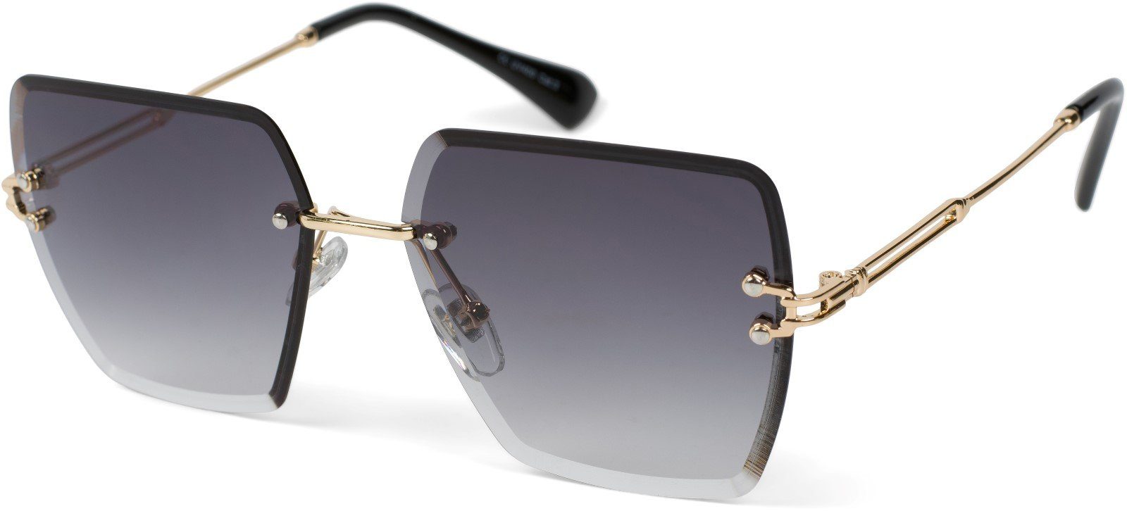 Sonnenbrille Rahmenlose Rechteckige Sonnenbrille mit Diamant Schliff