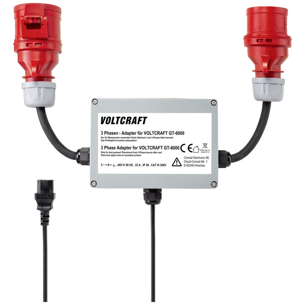 Thumbnail - VOLTCRAFT Spannungsprüfer VOLTCRAFT VC GT 6001 32A Messadapter Messadapter 3-phasig CEE 32 A , (VC GT 6001 32A)