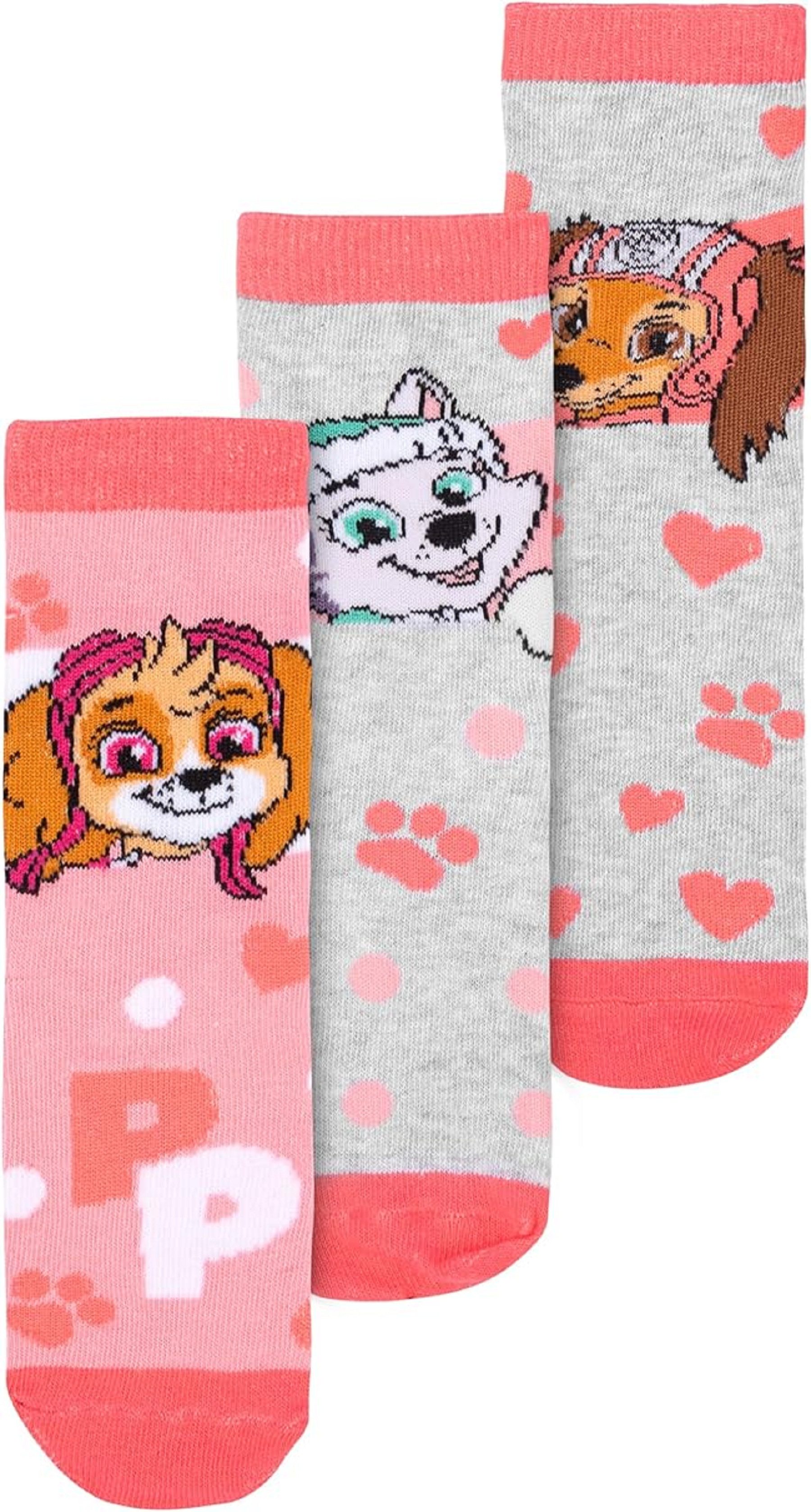 PAW PATROL Sneakersocken Socken für Mädchen - Kinder Sneaker Söckchen (3er Pack) (3-Paar)