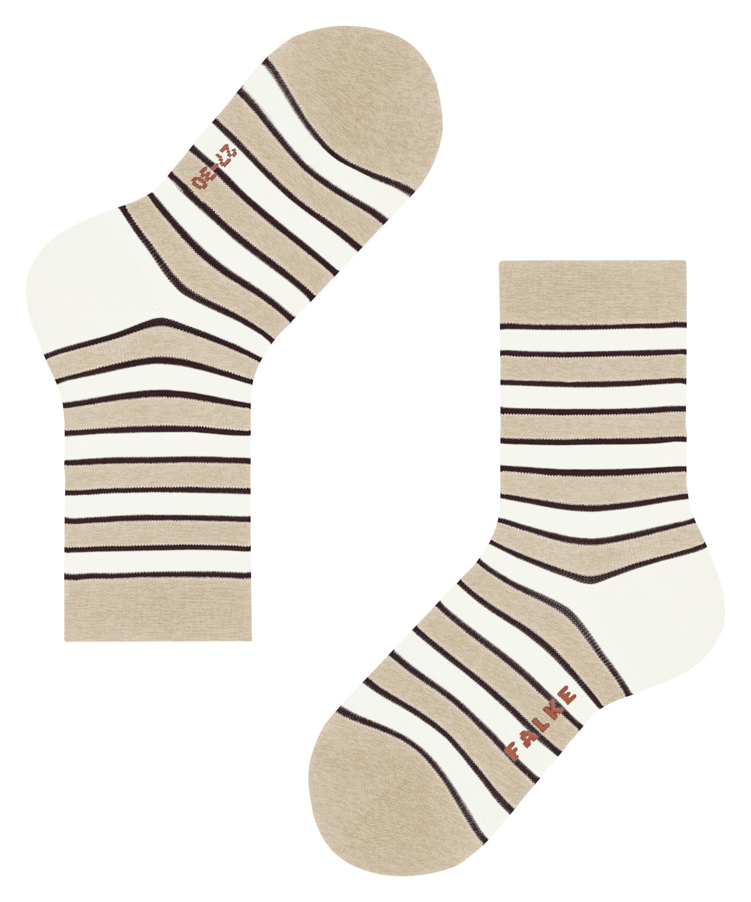 Socken mel. (4650) sand FALKE Simple Stripes (1-Paar)