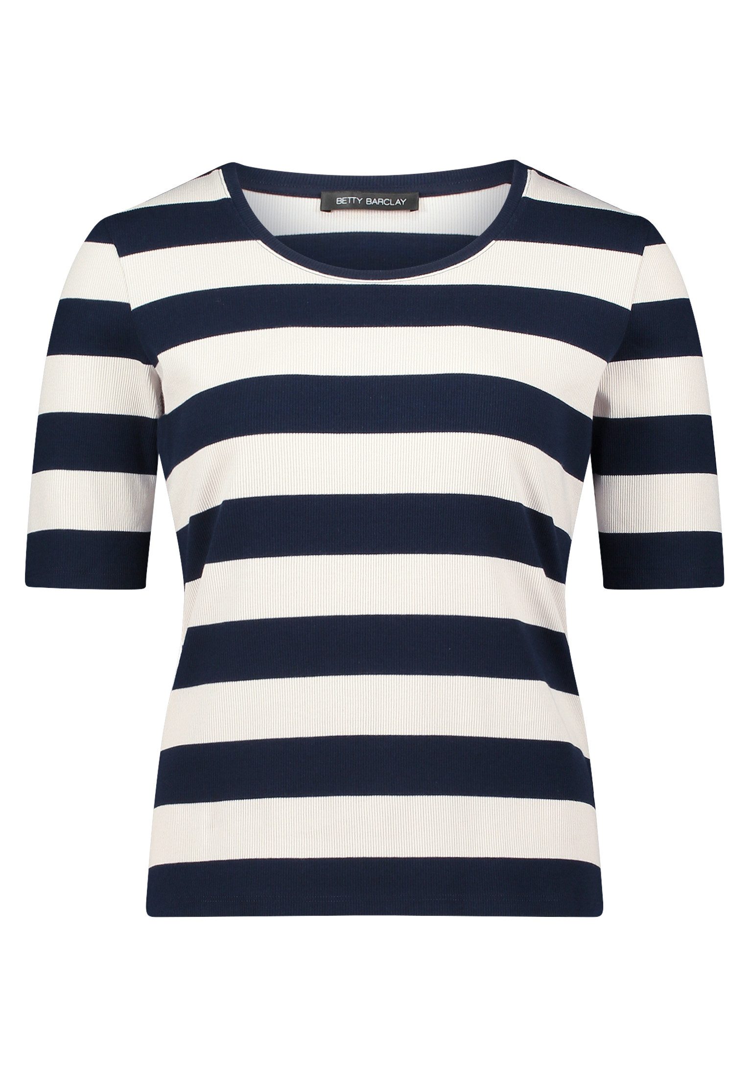Betty Barclay Kurzarmshirt Damen Basic Shirt mit Rippenstruktur (1-tlg) günstig online kaufen